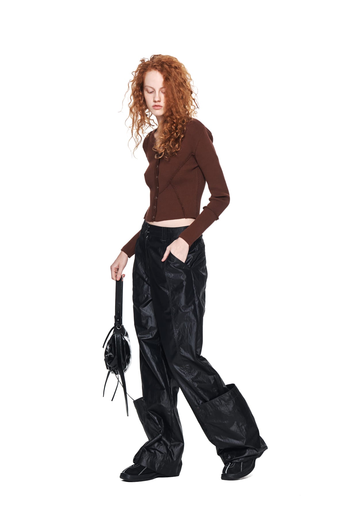 Matin Kim - Loose Pocket Nylon Pants (Black) product image 9 | TRAB K-Fashion Australia