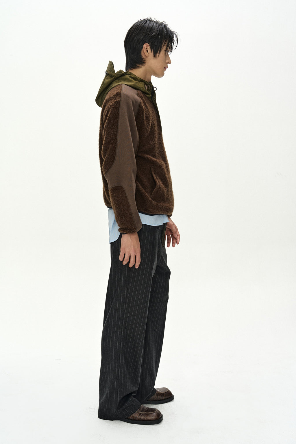 Andersson Bell - Orte Terry Half Zip Up Hoodie (Brown) product image 4 | TRAB K-Fashion Australia