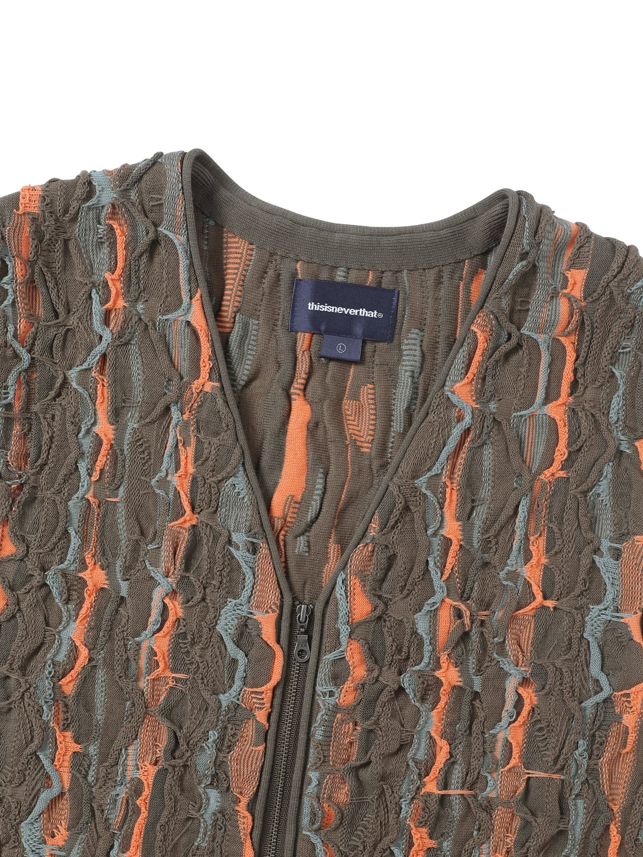 thisisneverthat - 3D Cable Knit Vest (camo) product image 2 | TRAB K-Fashion Australia