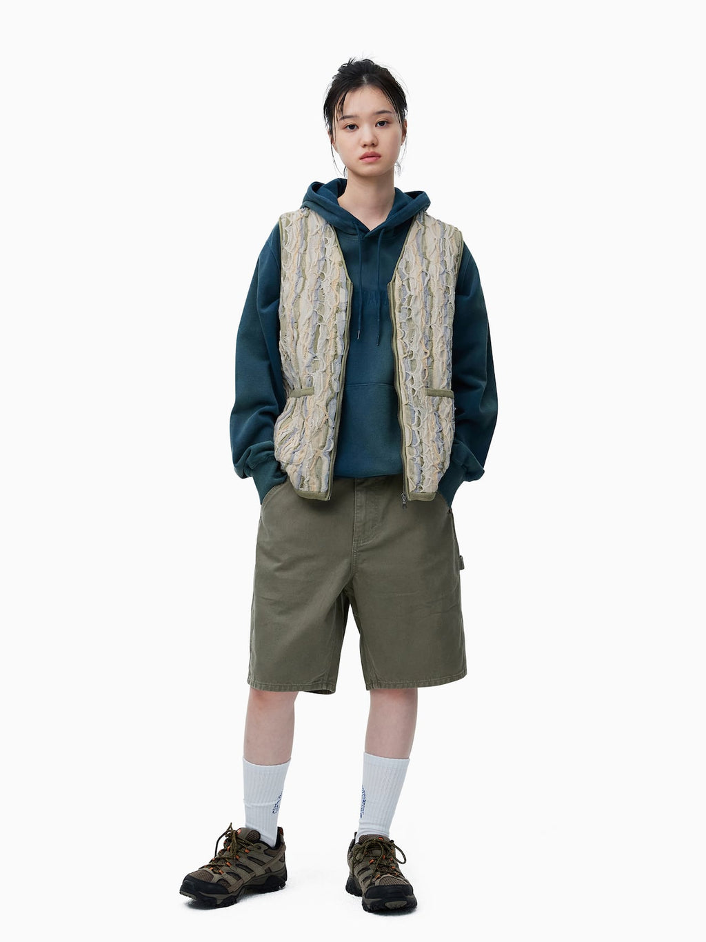 thisisneverthat - 3D Cable Knit Vest (Beige) product image 5 | TRAB K-Fashion Australia