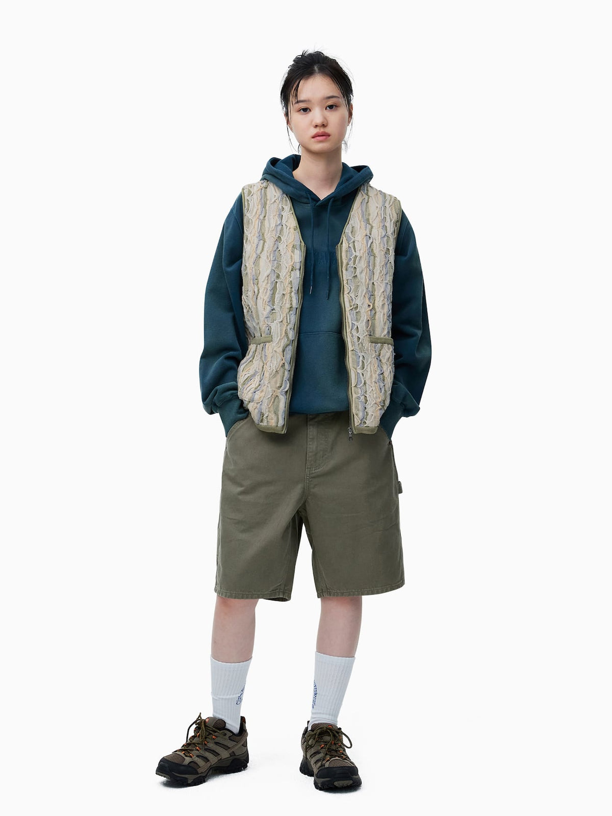 thisisneverthat - 3D Cable Knit Vest (Beige) product image 5 | TRAB K-Fashion Australia