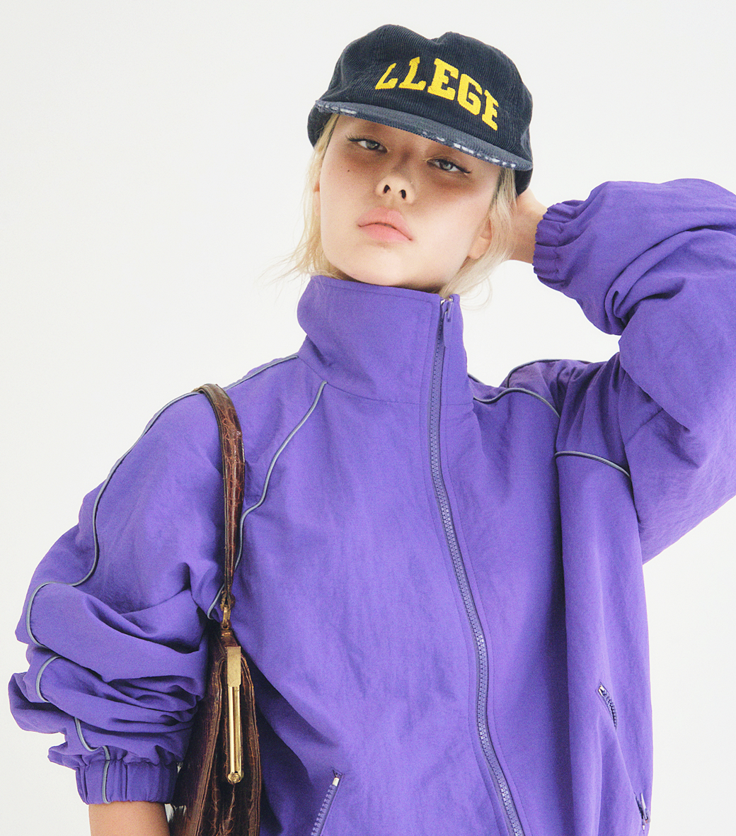 Llege - Logo Embroidery Corduroy Cap (Navy) product image 7 | TRAB K-Fashion Australia