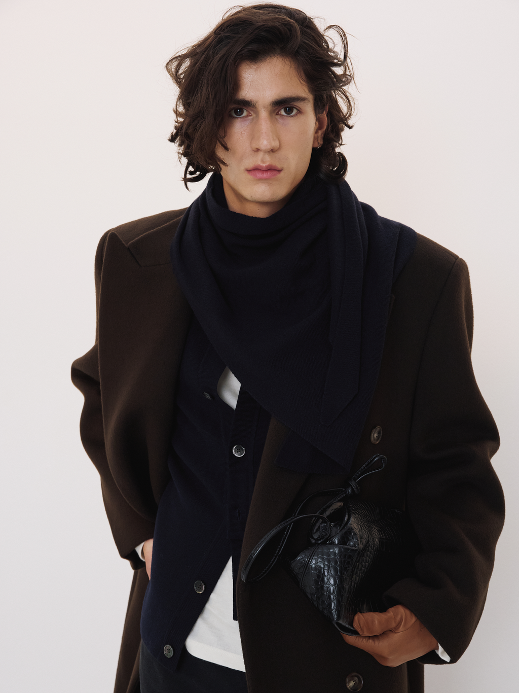 Recto - Classic Tailored Double Breasted Coat (Dark Chocolate) product image 3 | TRAB K-Fashion Australia
