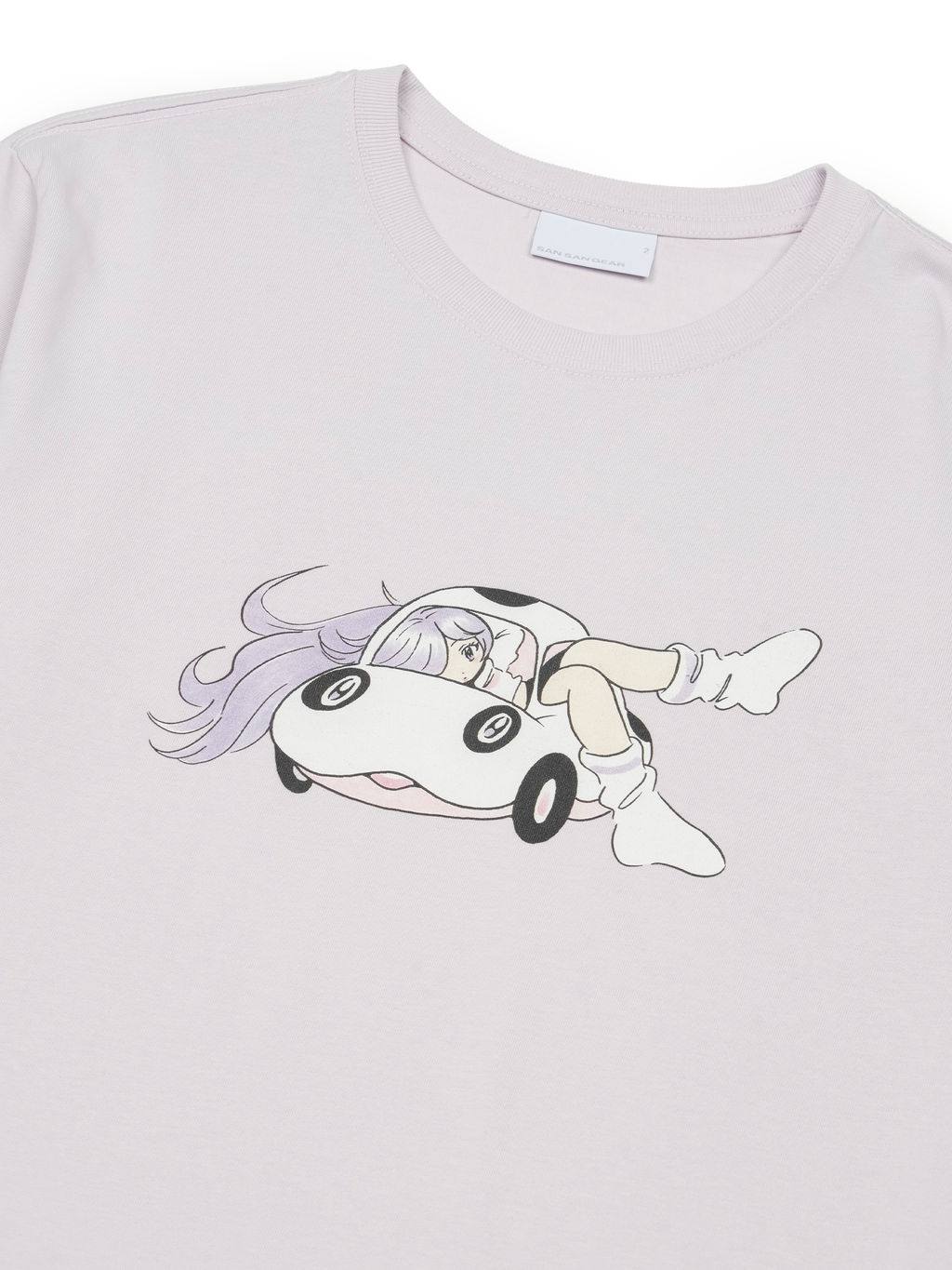 San San Gear - San San X Yuminha Kuruma T-Shirt (Light Purple) product image 3 | TRAB K-Fashion Australia