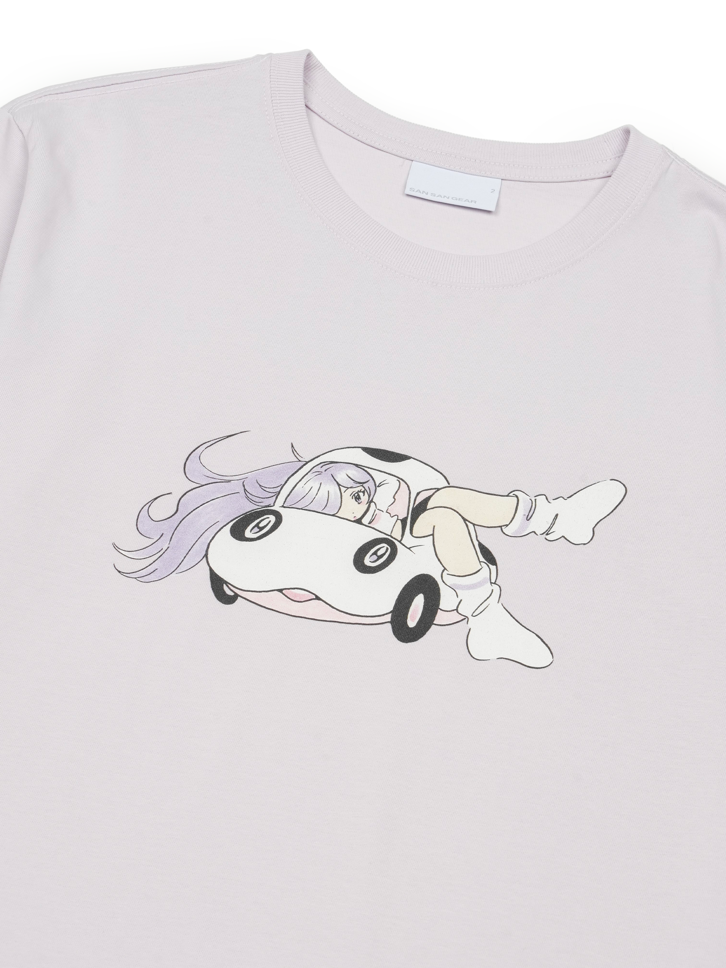 San San Gear - San San X Yuminha Kuruma T-Shirt (Light Purple) product image 3 | TRAB K-Fashion Australia