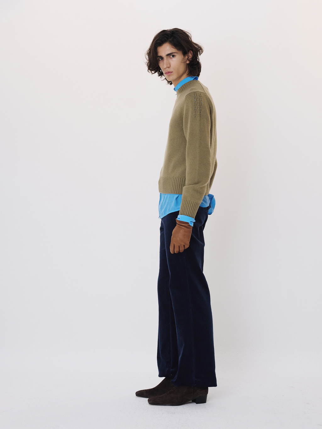 Recto - Corduroy Flare Pants (Indigo Blue) product image 3 | TRAB K-Fashion Australia