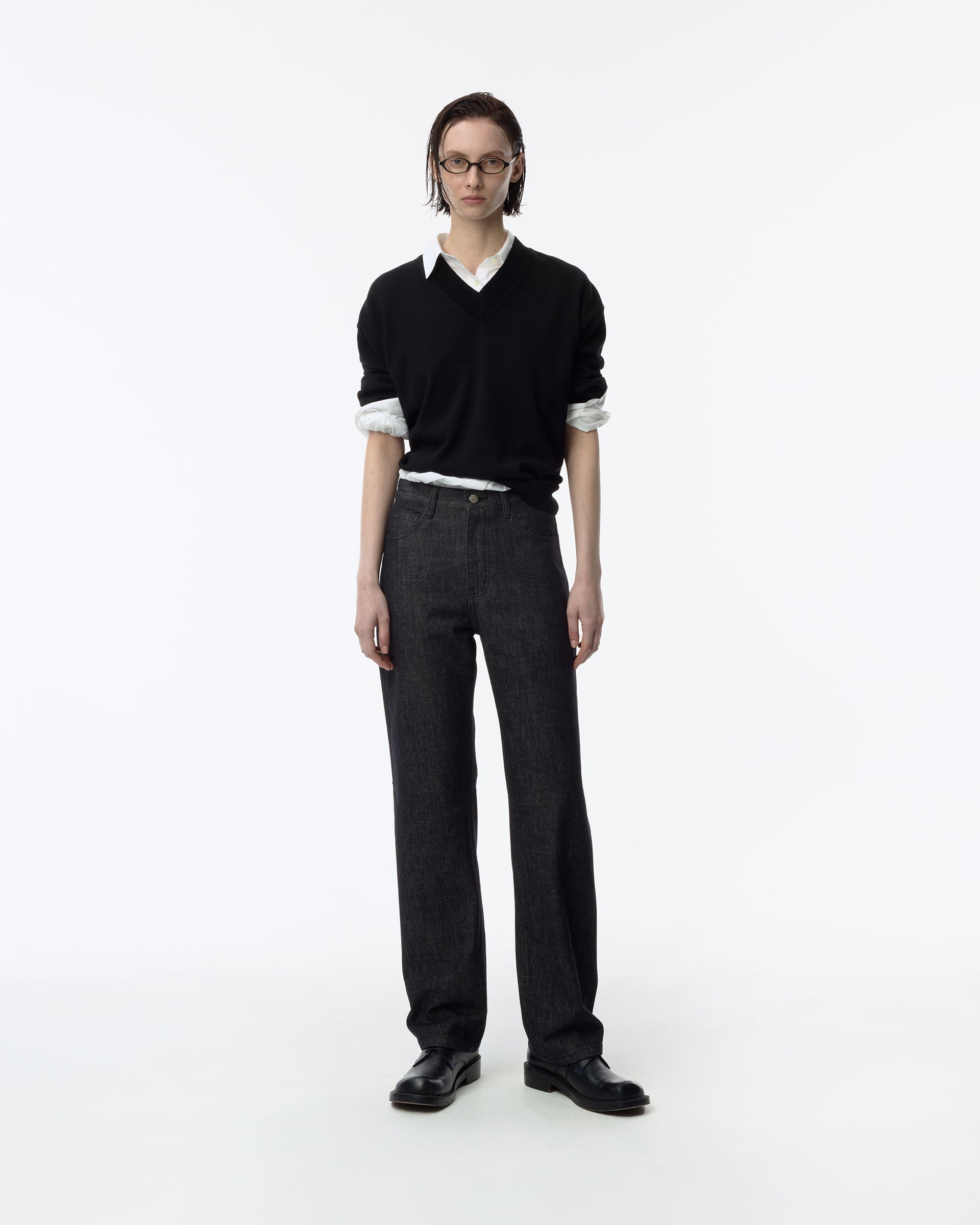 Ader Error - Sig; SV Tag jeans 06 (Noir) product image 1 | TRAB K-Fashion Australia