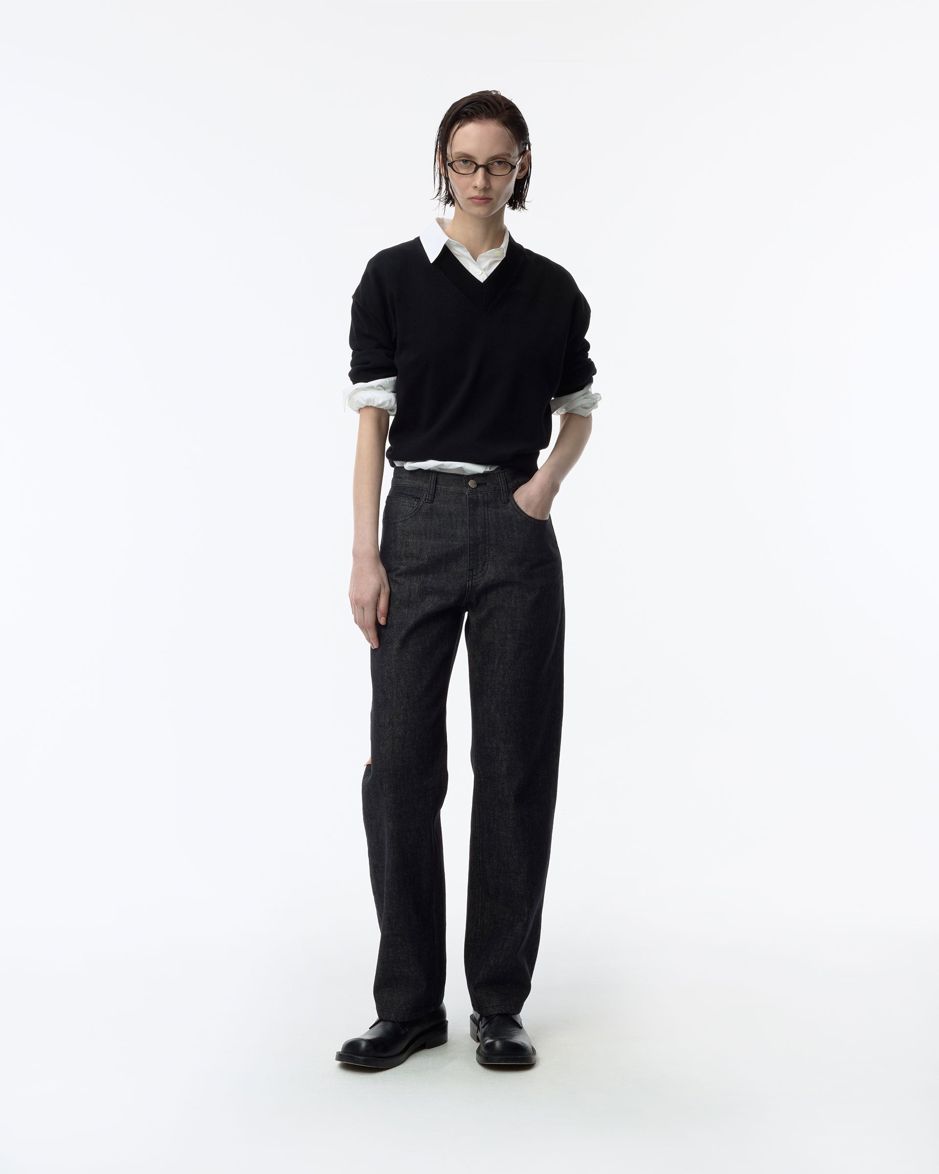 Ader Error - Sig; SV Tag jeans 06 (Noir) product image 2 | TRAB K-Fashion Australia