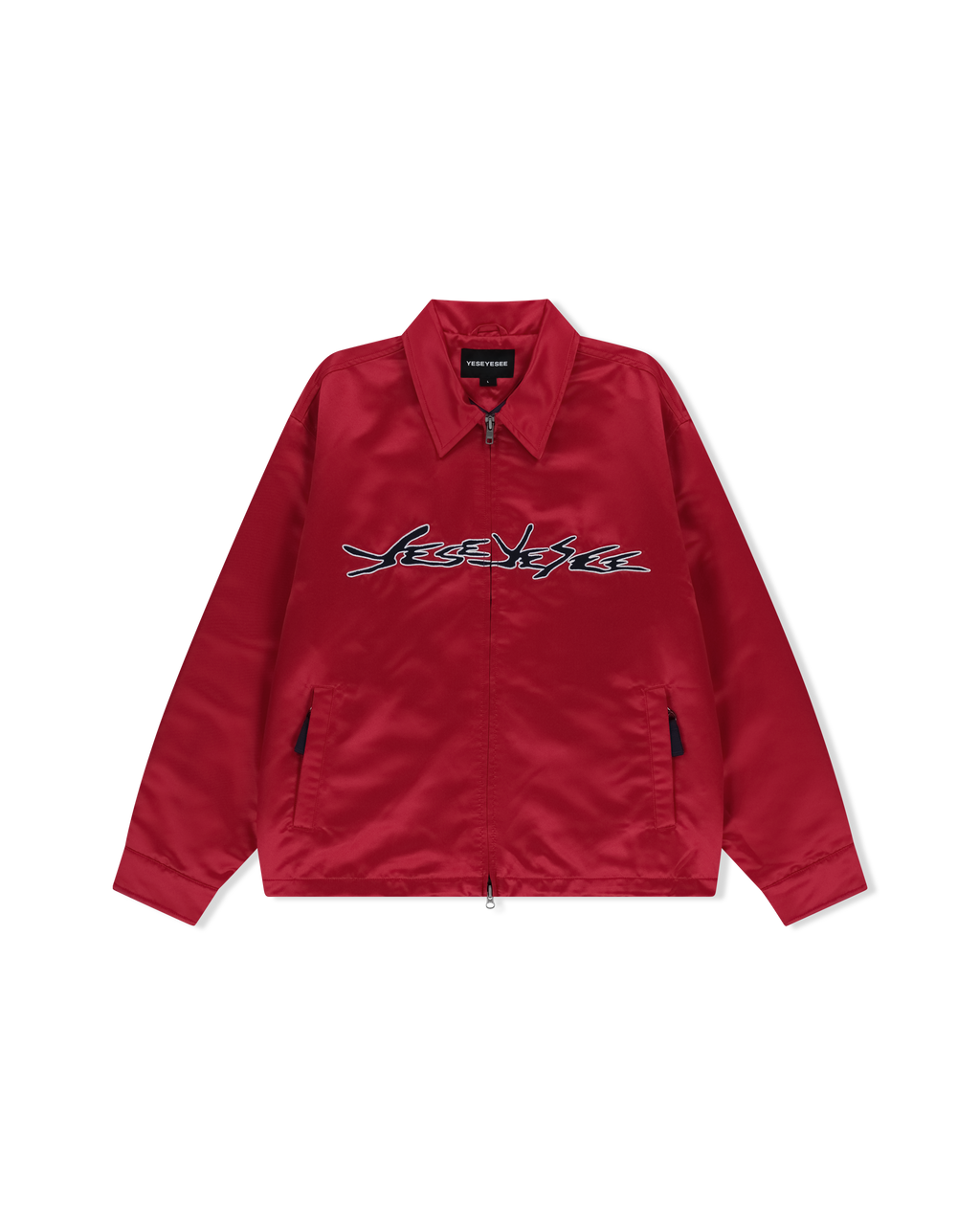 yeseyesee - Chain Stitch Logo Coach Jacket (Red) product image 1 | TRAB K-Fashion Australia