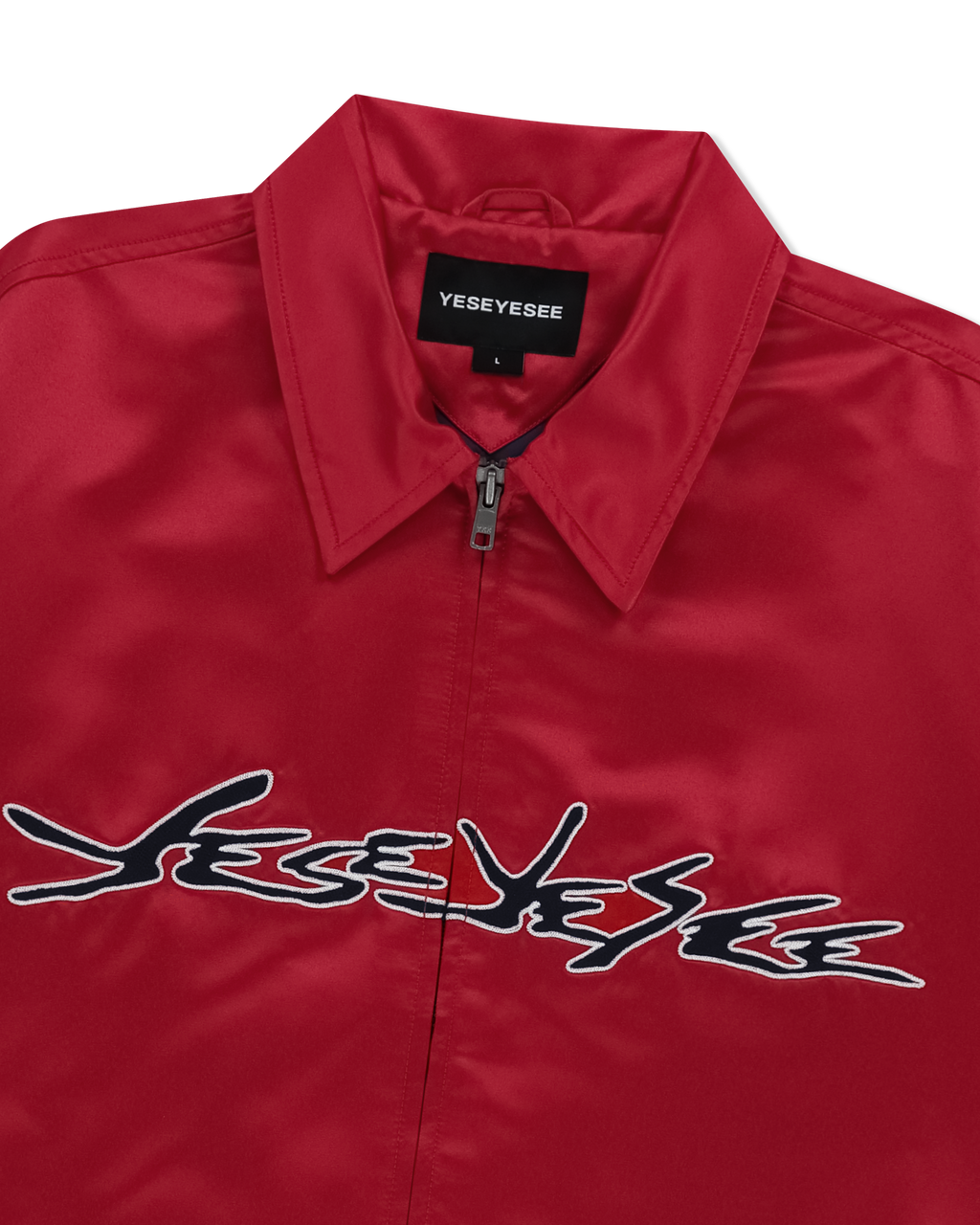 yeseyesee - Chain Stitch Logo Coach Jacket (Red) product image 5 | TRAB K-Fashion Australia