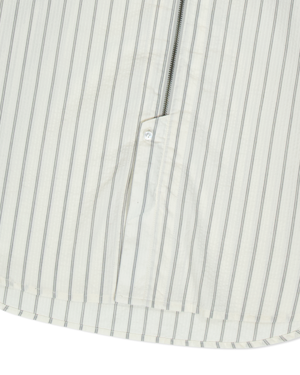 yeseyesee - Hi Neck Two Way Zip Up Shirt (White) product image 6 | TRAB K-Fashion Australia