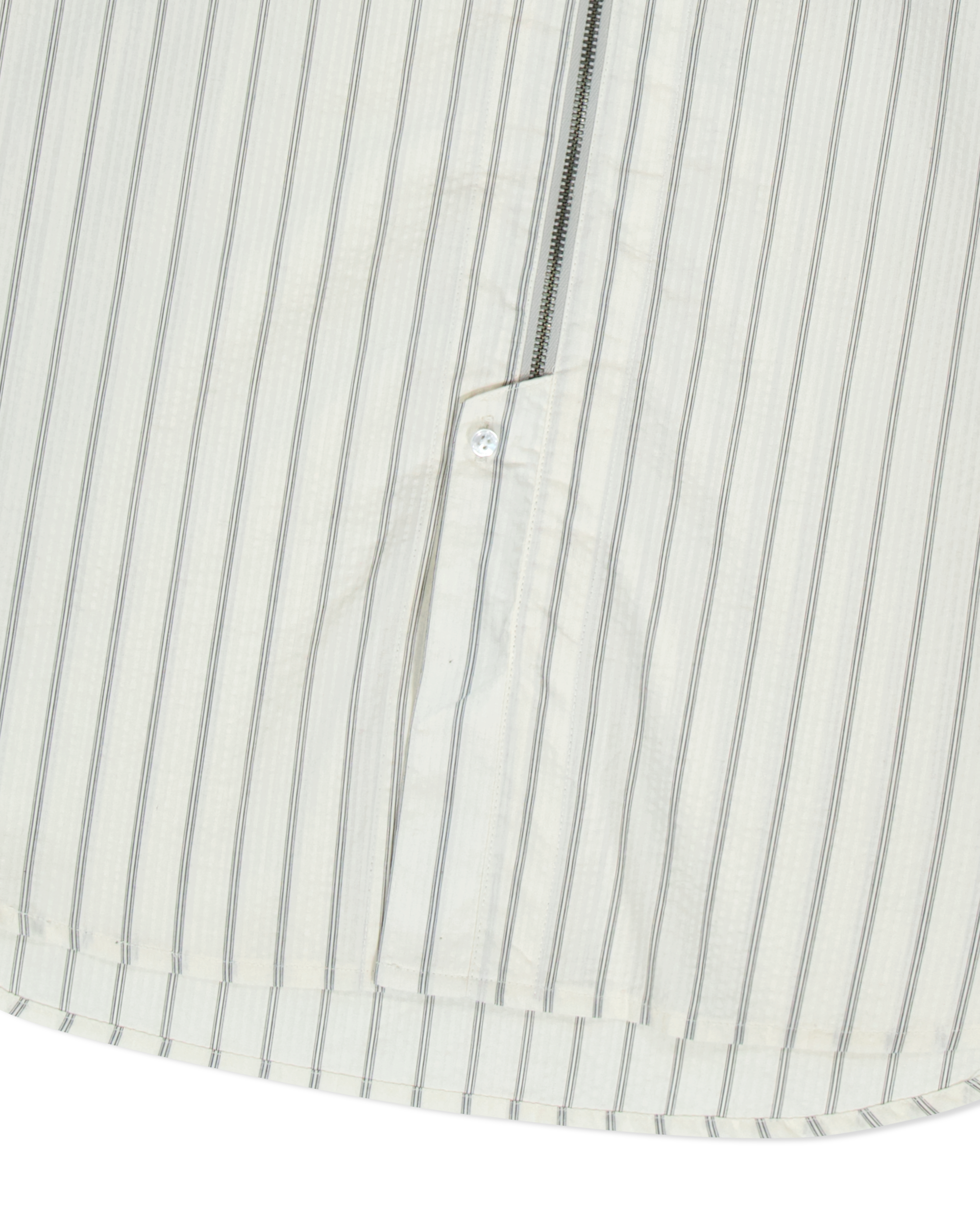 yeseyesee - Hi Neck Two Way Zip Up Shirt (White) product image 6 | TRAB K-Fashion Australia