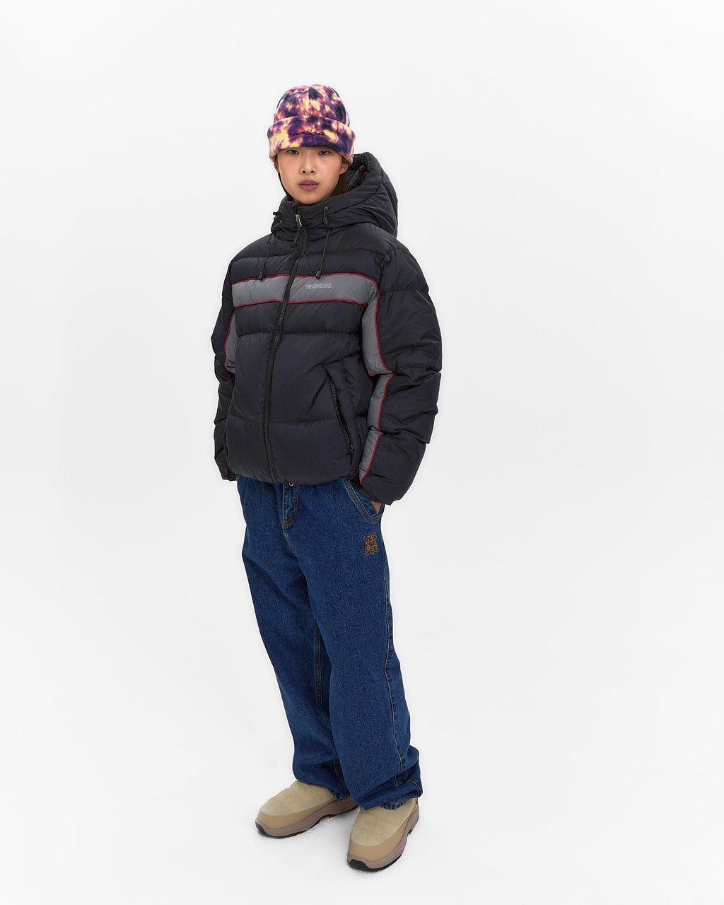 yeseyesee - Paneled Down Jacket (Black) product image 8 | TRAB K-Fashion Australia