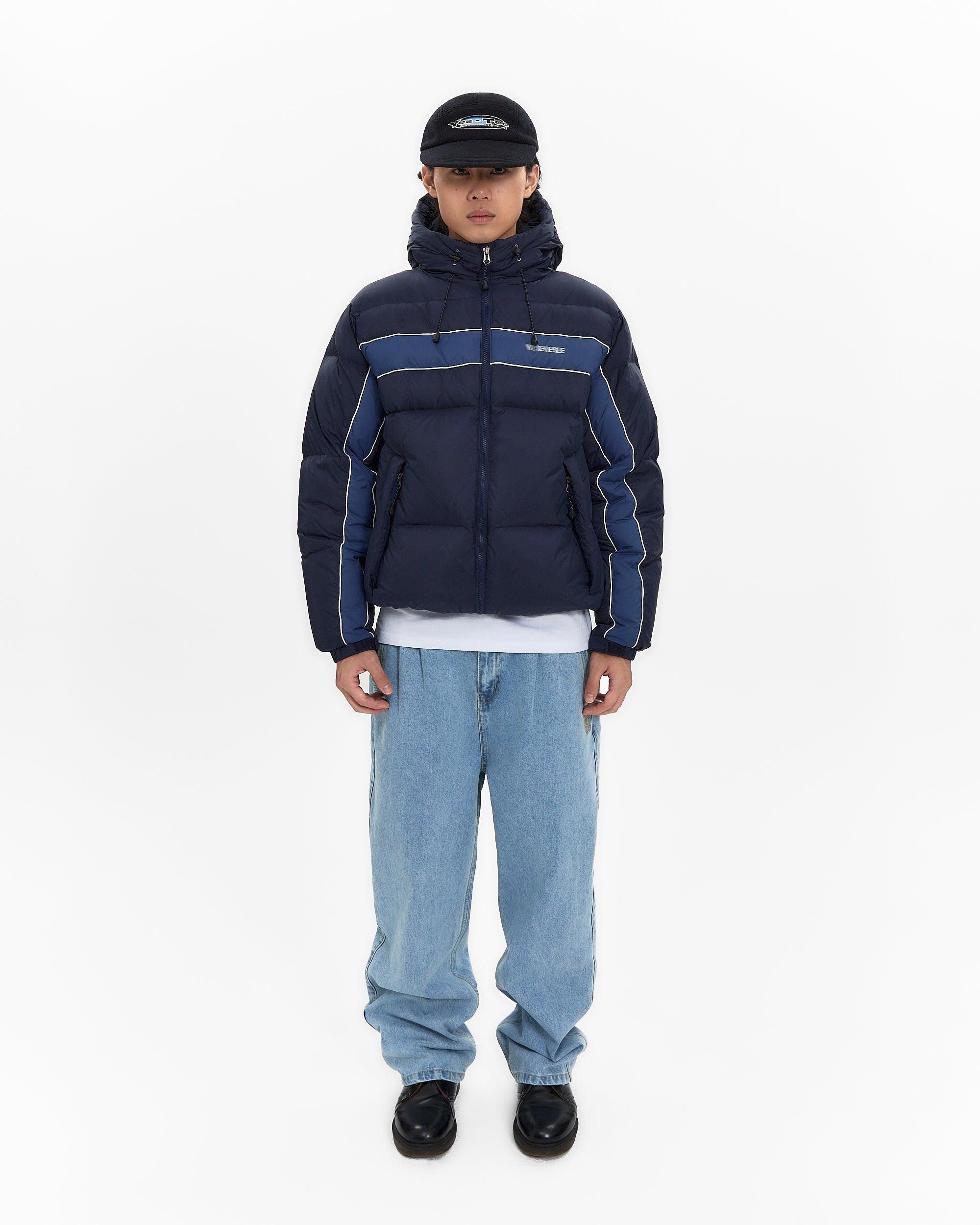 yeseyesee - Paneled Down Jacket (Navy) product image 7 | TRAB K-Fashion Australia