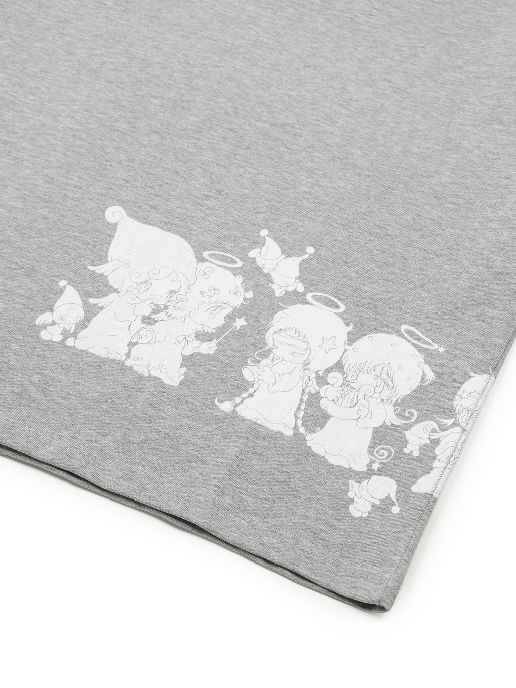 San San Gear - San San X Yuminha Angel T-Shirt (Melange Grey) product image 3 | TRAB K-Fashion Australia
