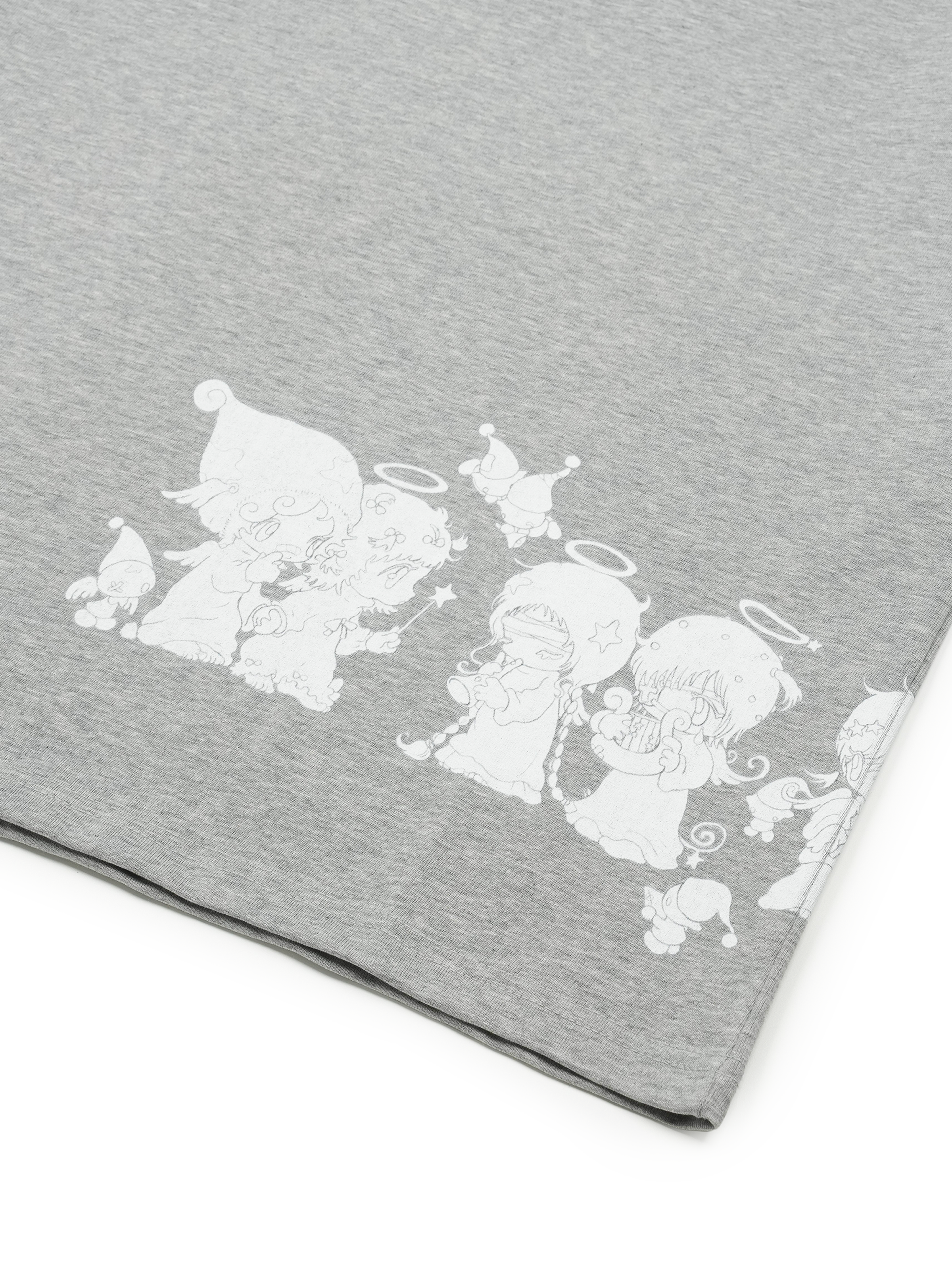 San San Gear - San San X Yuminha Angel T-Shirt (Melange Grey) product image 3 | TRAB K-Fashion Australia