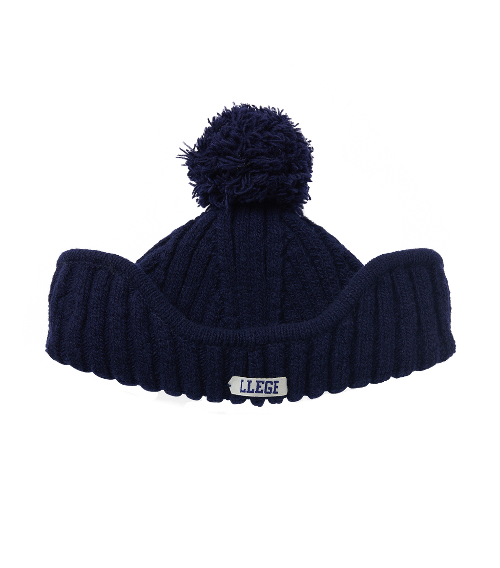 Llege - Pom Pom Earmuff Beanie (Dark Navy) product image 3 | TRAB K-Fashion Australia