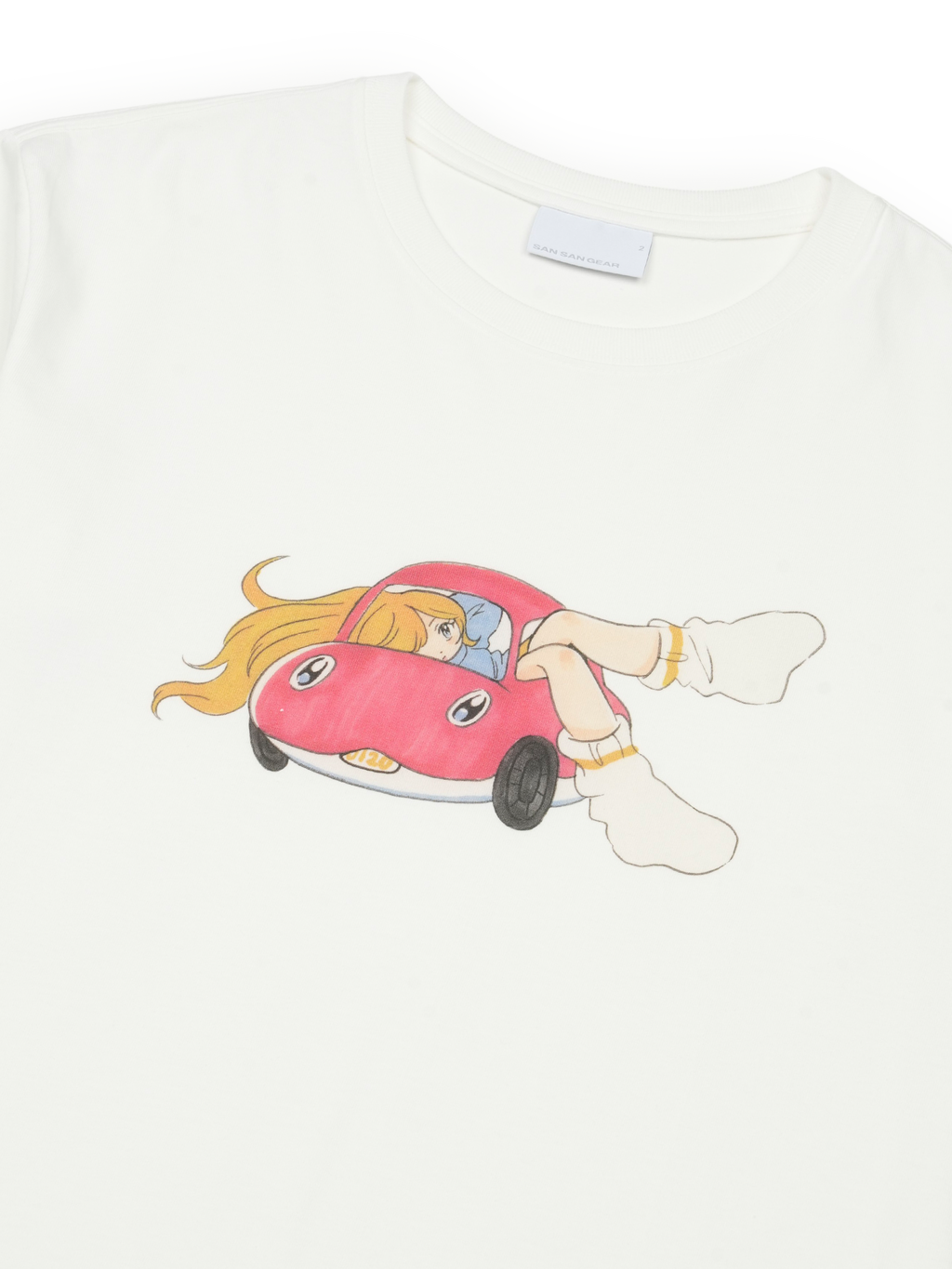 San San Gear - San San X Yuminha Kuruma T-Shirt (White) product image 3 | TRAB K-Fashion Australia