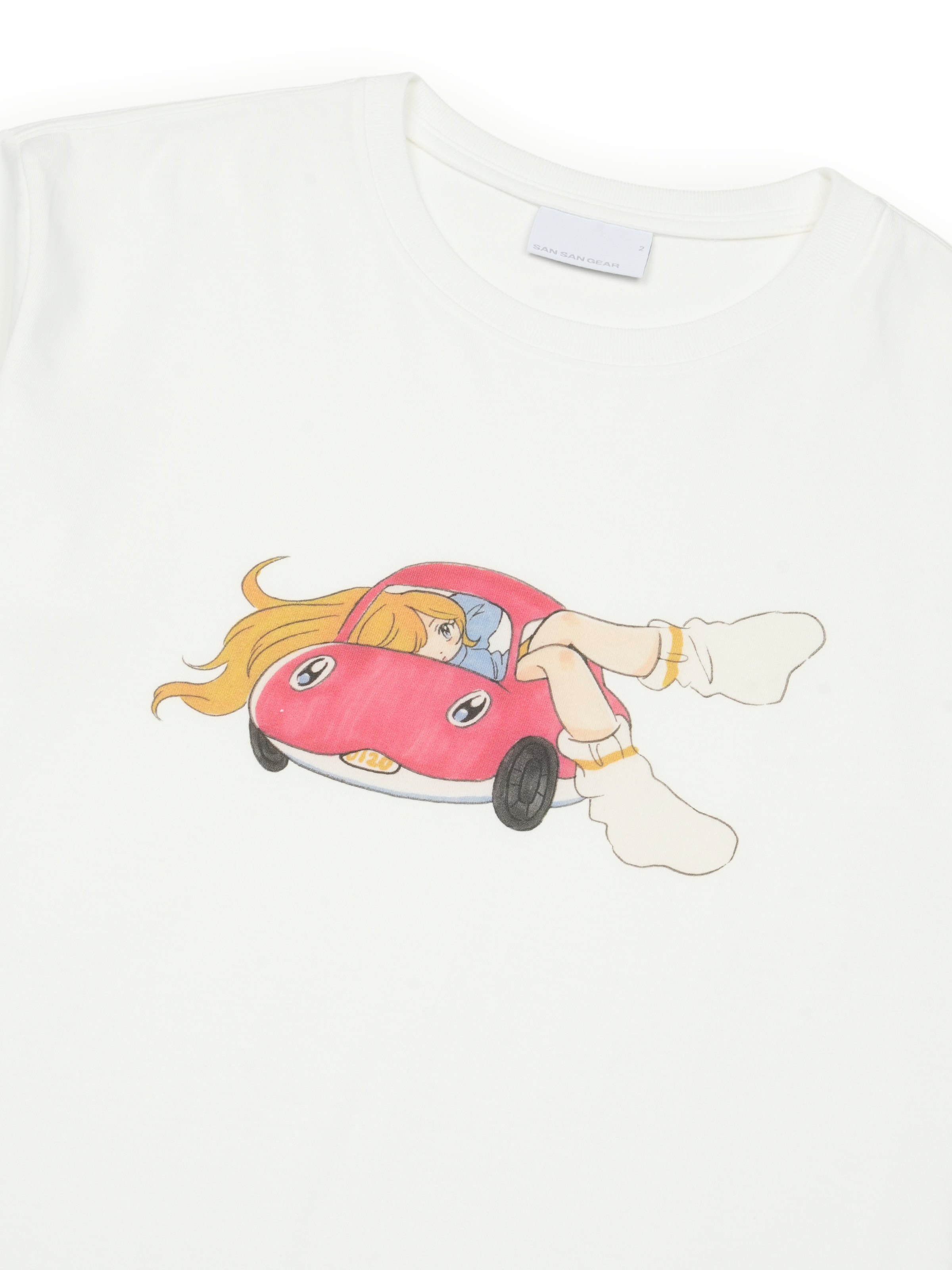 San San Gear - San San X Yuminha Kuruma T-Shirt (White) product image 3 | TRAB K-Fashion Australia