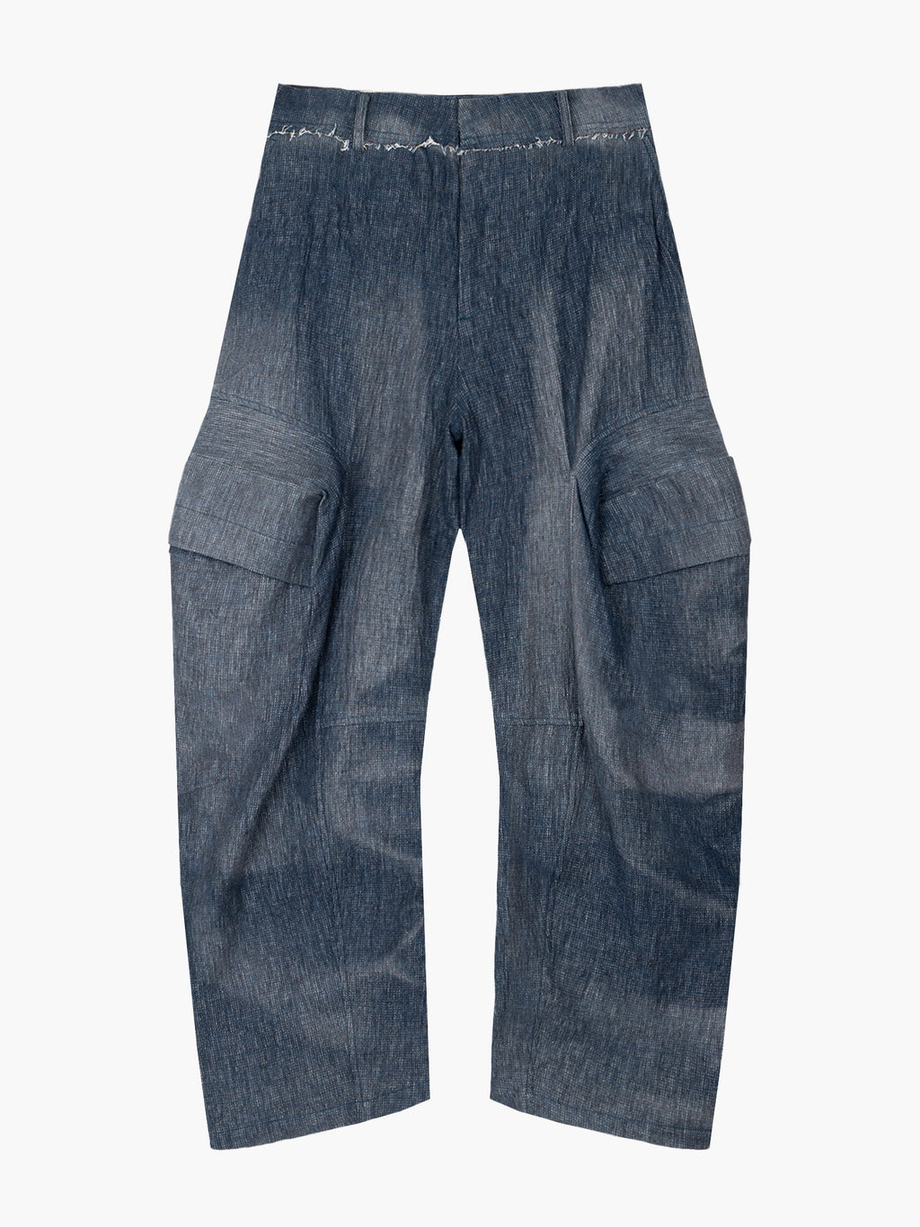Jiyong Kim - Sun-Bleached 3D-Pocket Trousers (Indigo) product image 7 | TRAB K-Fashion Australia