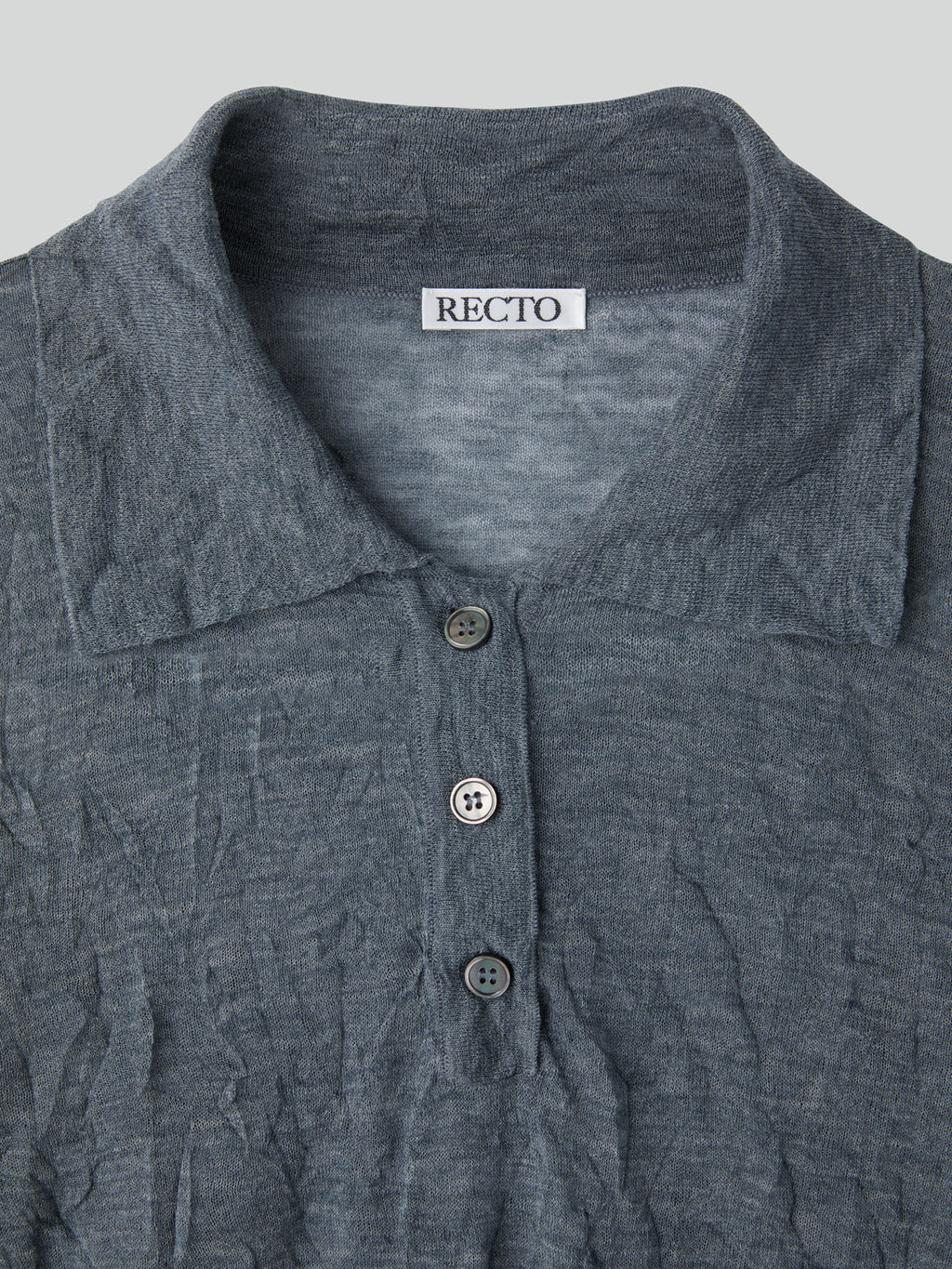 Recto - Crease Polo Knit Top (Cool Grey) product image 6 | TRAB K-Fashion Australia