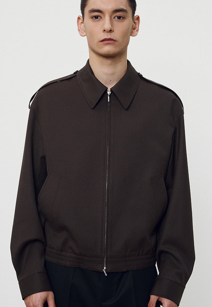 Tonywack - Wool Twill Epaulet Blouson (Brown) product image 6 | TRAB K-Fashion Australia