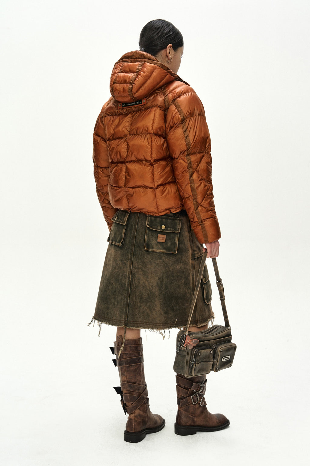 Andersson Bell - Unisex Torino Lightweight Down Jacket (Orange) product image 6 | TRAB K-Fashion Australia