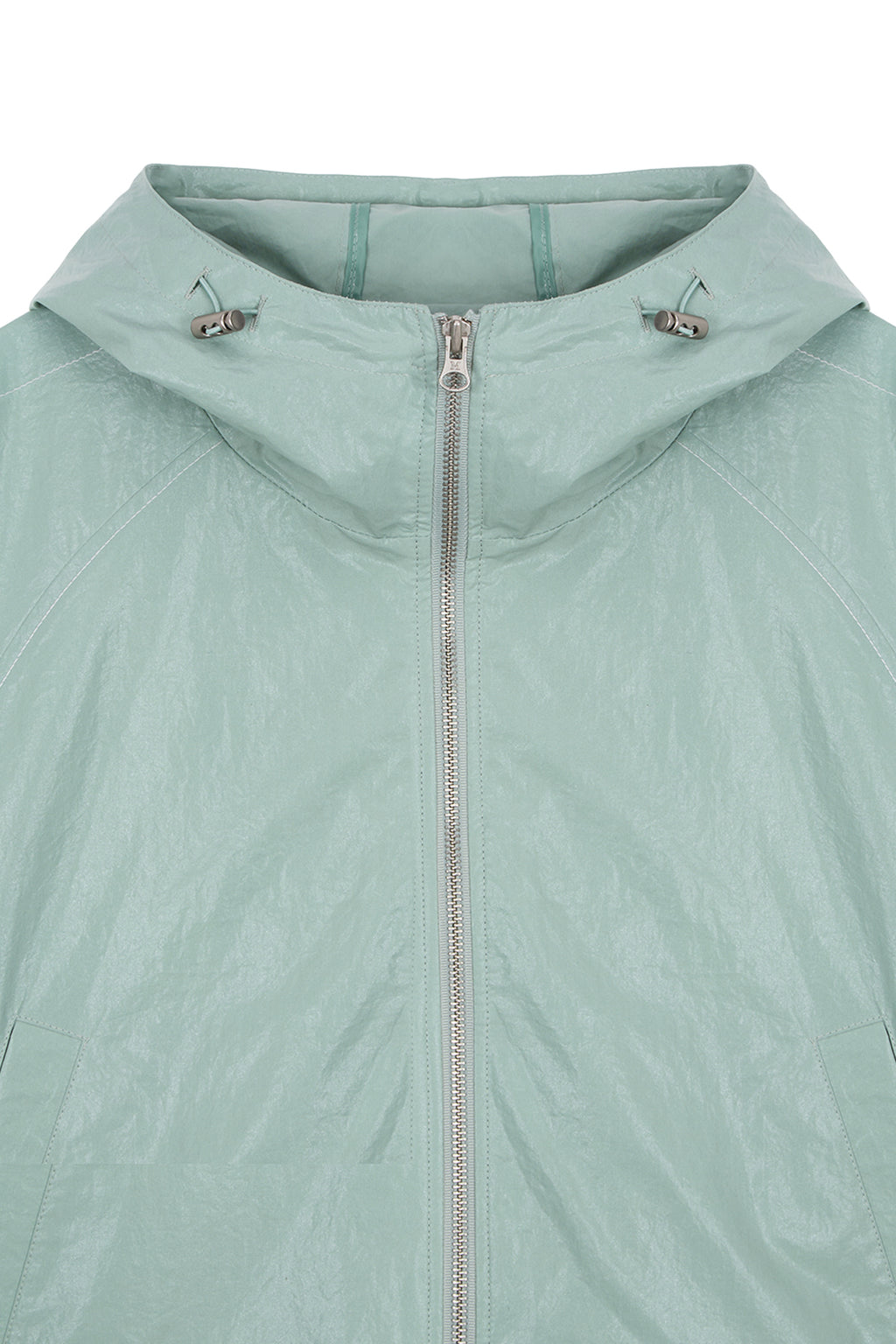 Matin Kim - Matin Crop Hoody Coating Jumper (Mint) product image 3 | TRAB K-Fashion Australia