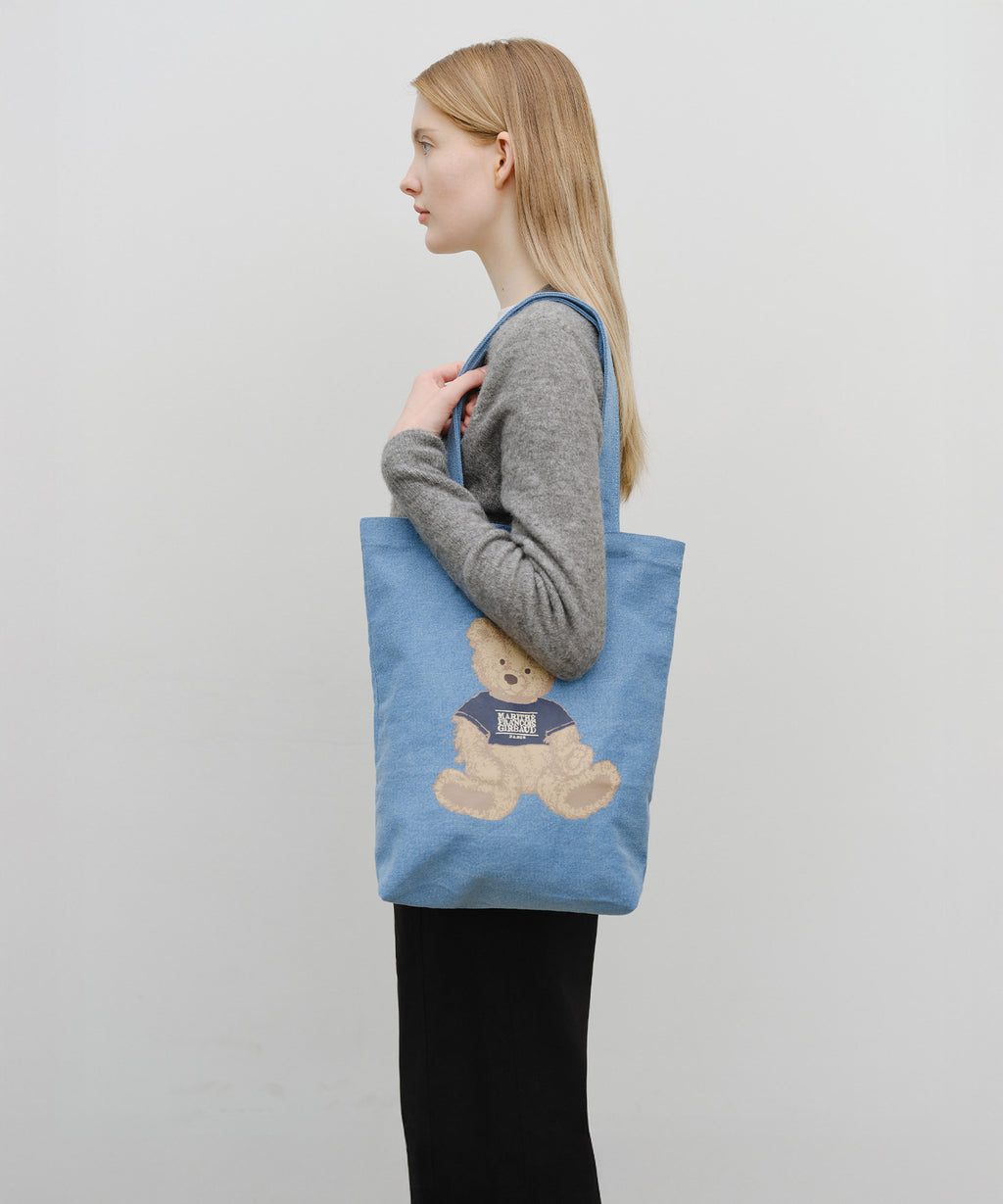 Marithe & Francois Girbaud - Doodle Bear Eco Bag (Blue) product image 5 | TRAB K-Fashion Australia