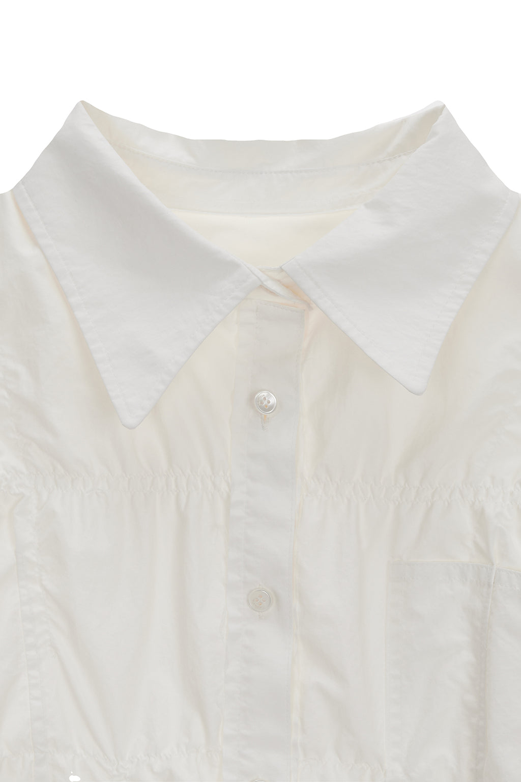 Matin Kim - Deconstruction Crinkle Shirt (White) product image 3 | TRAB K-Fashion Australia