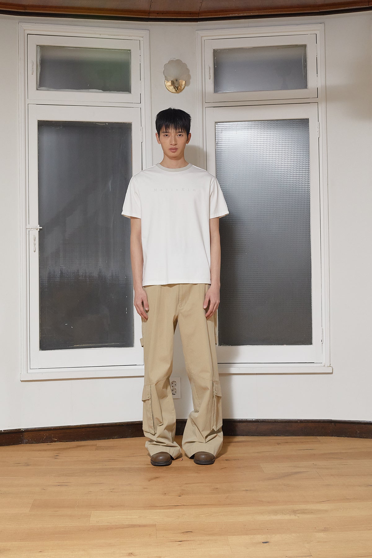 Matin Kim - Color Line Point Logo Top (White) product image 5 | TRAB K-Fashion Australia