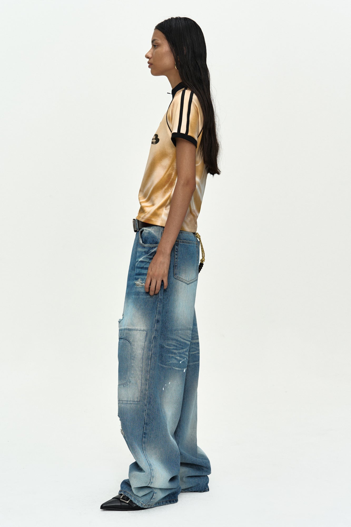 Andersson Bell - Repair Loose-Fit Jeans (Blue) product image 3 | TRAB K-Fashion Australia