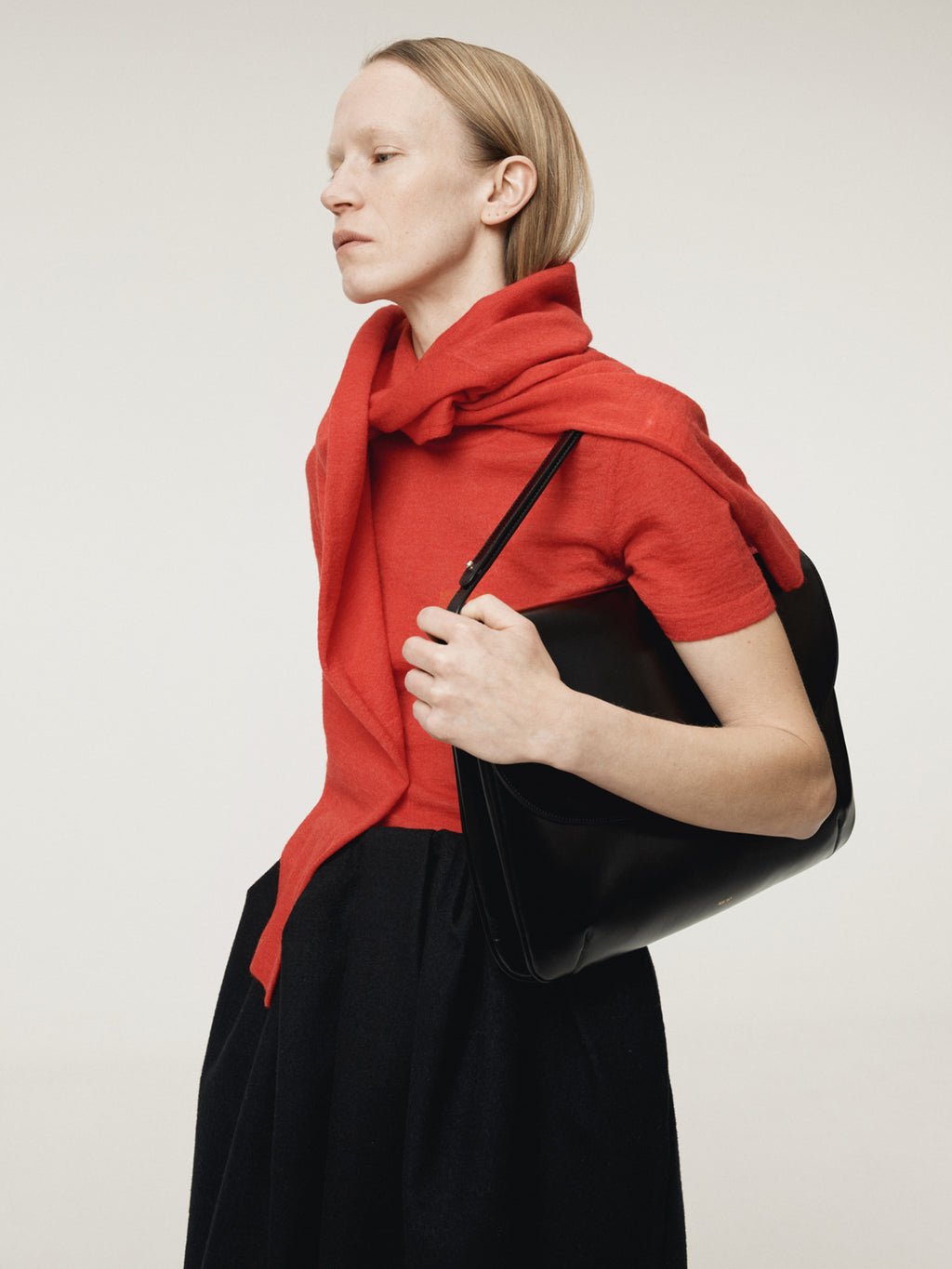 Recto - Rc Embroidery Sheer Knit Top (Scalet Red) product image 3 | TRAB K-Fashion Australia