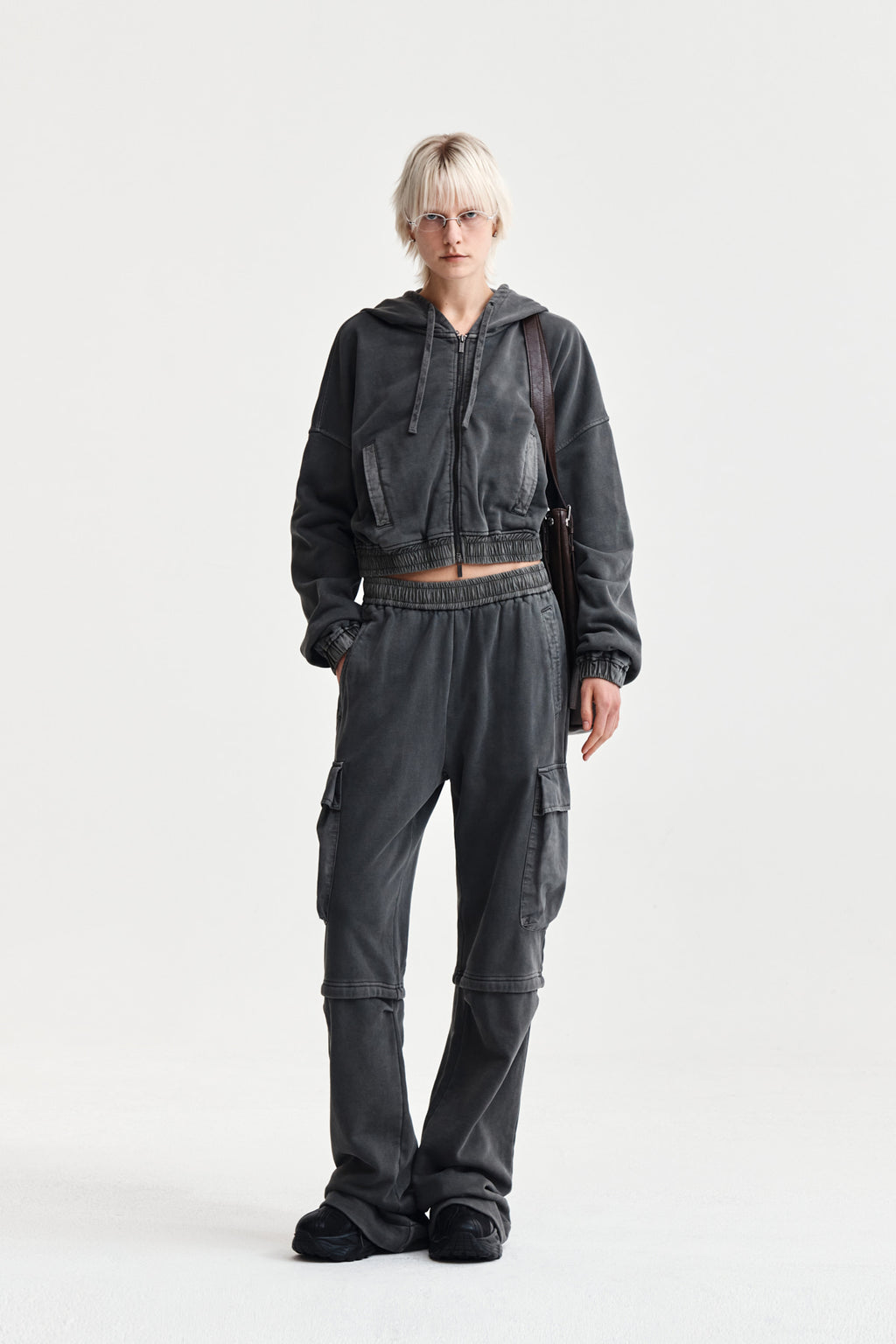 Matin Kim - Pigment Dyed Cargo Pants (Charcoal) product image 9 | TRAB K-Fashion Australia