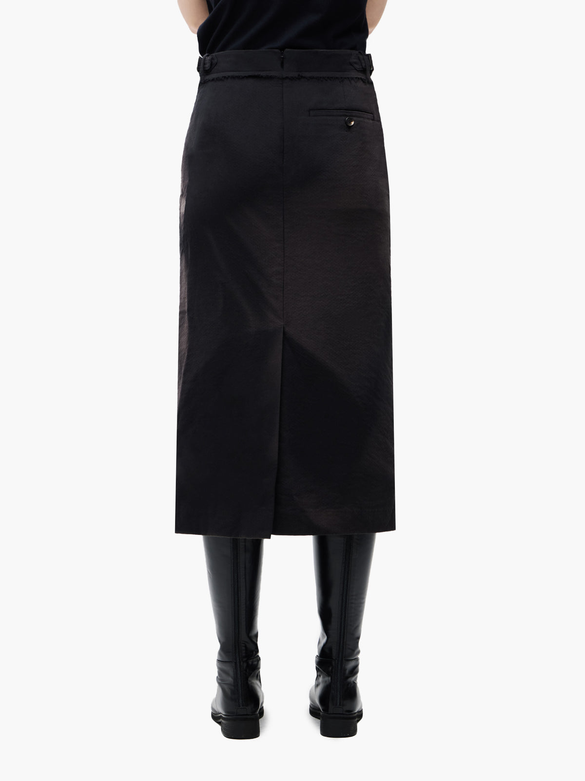 Jiyong Kim - Sun-Bleached Raw-Edge Skirt (Black) product image 4 | TRAB K-Fashion Australia
