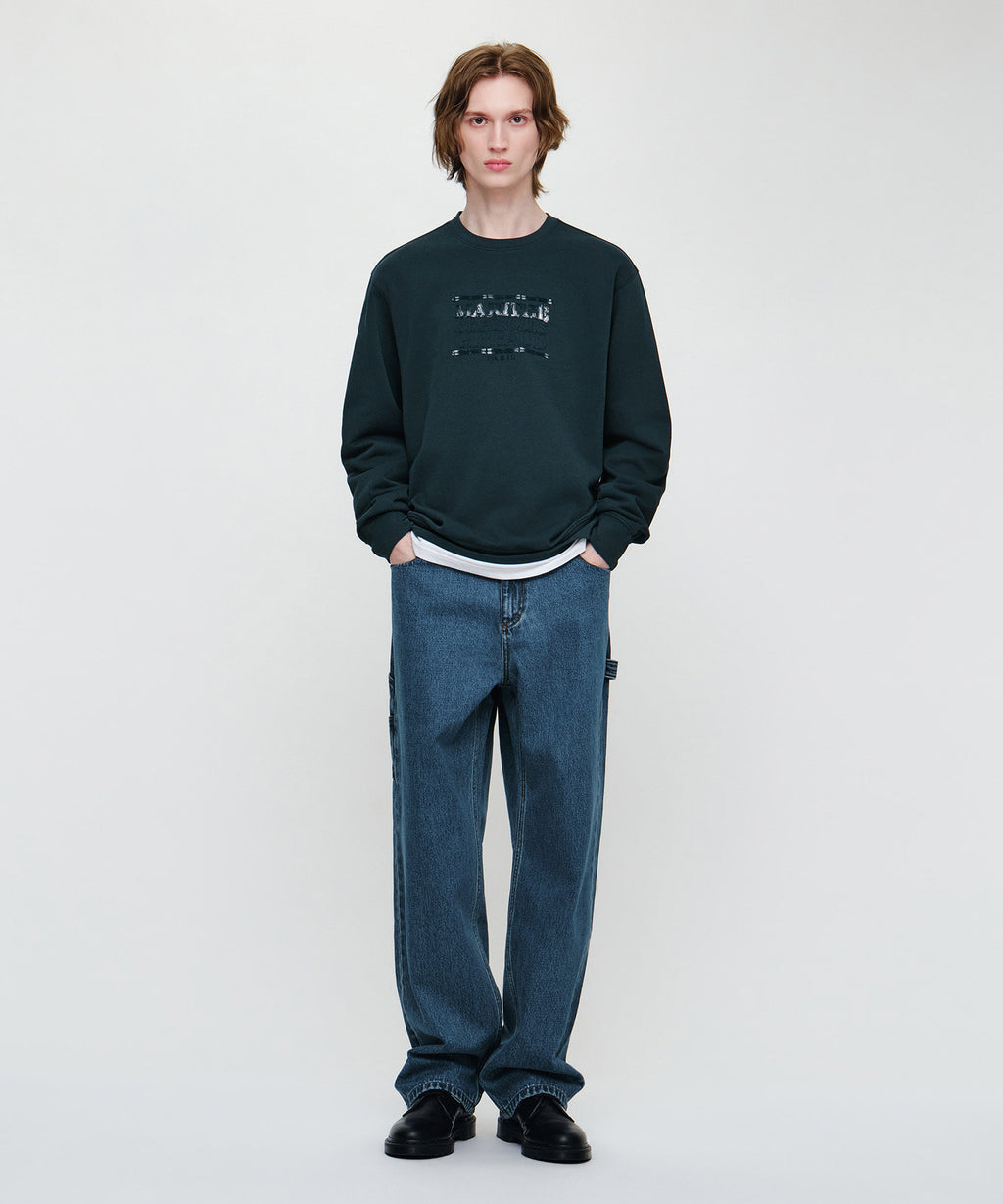 Marithe & Francois Girbaud - Classic Logo Check Applique Sweatshirt (Dark Green) product image 4 | TRAB K-Fashion Australia