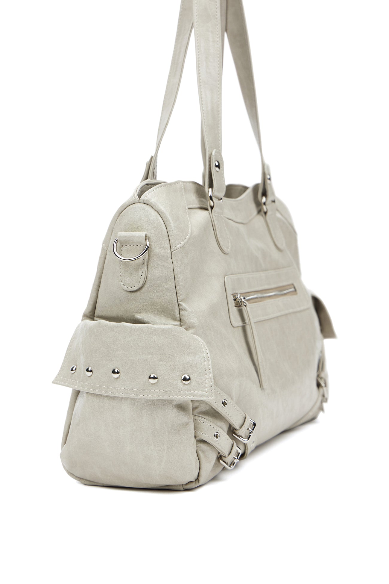 Deinet - Stud Pocket Big Bag (Ash Beige) product image 6 | TRAB K-Fashion Australia