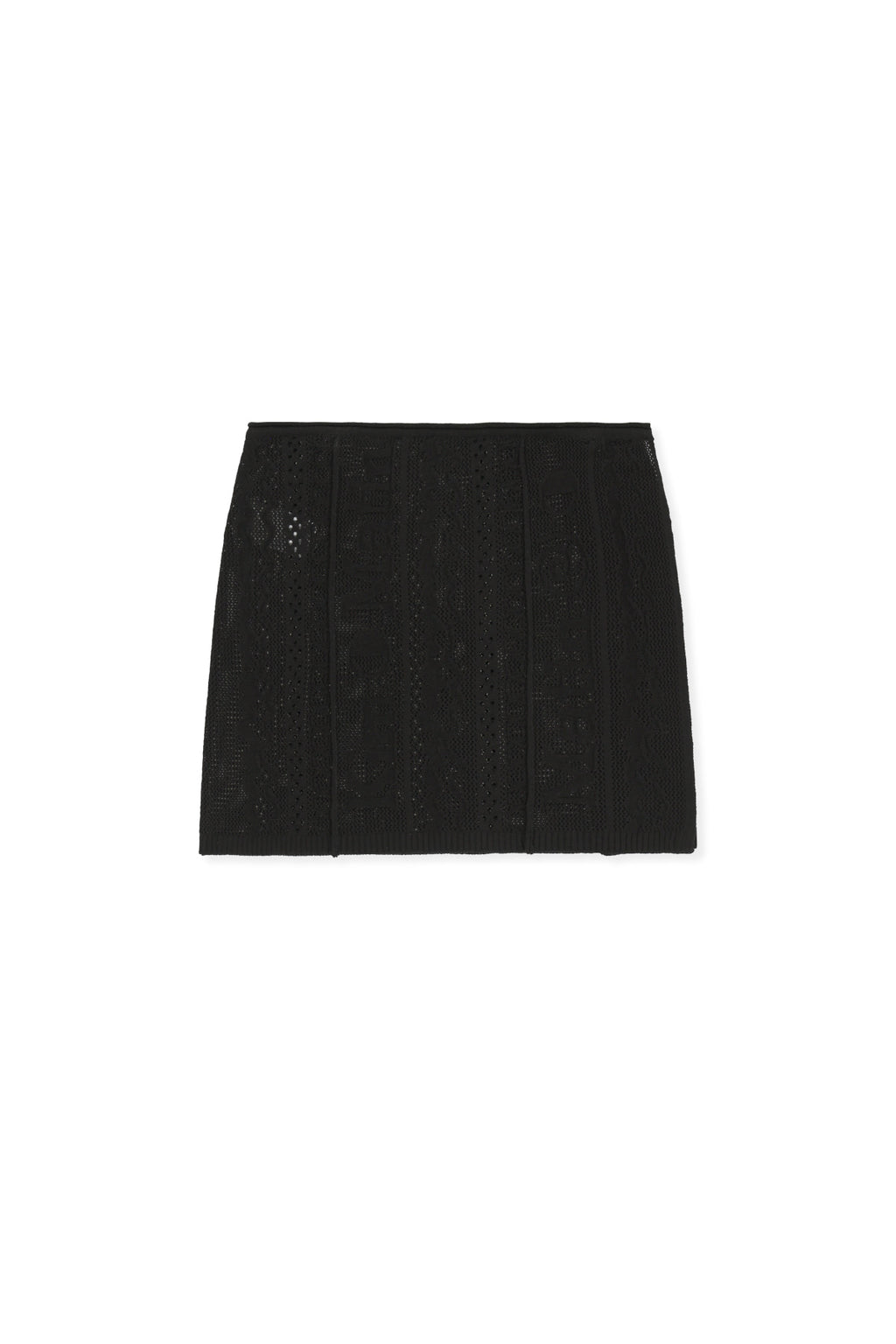 Matin Kim - Mesh Logo Wrap Mini Skirt (Black) product image 1 | TRAB K-Fashion Australia