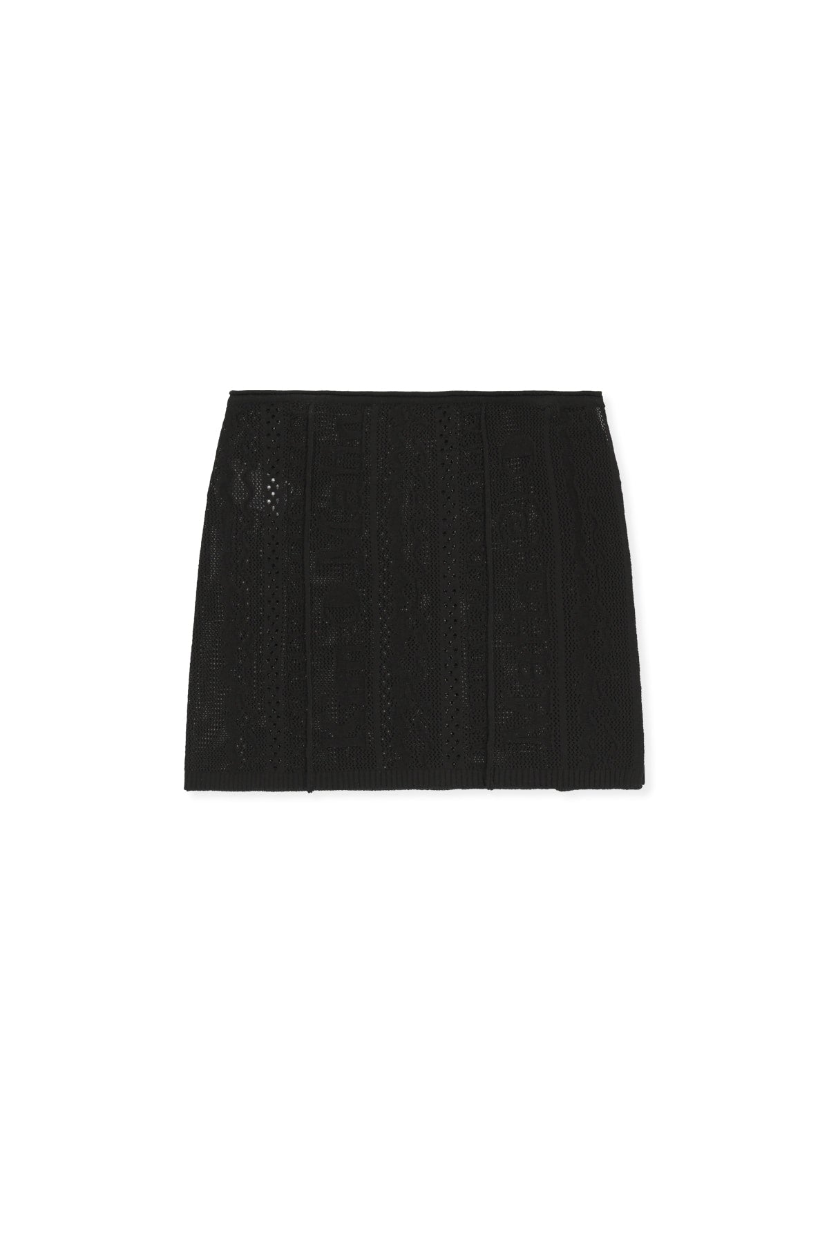 Matin Kim - Mesh Logo Wrap Mini Skirt (Black) product image 1 | TRAB K-Fashion Australia