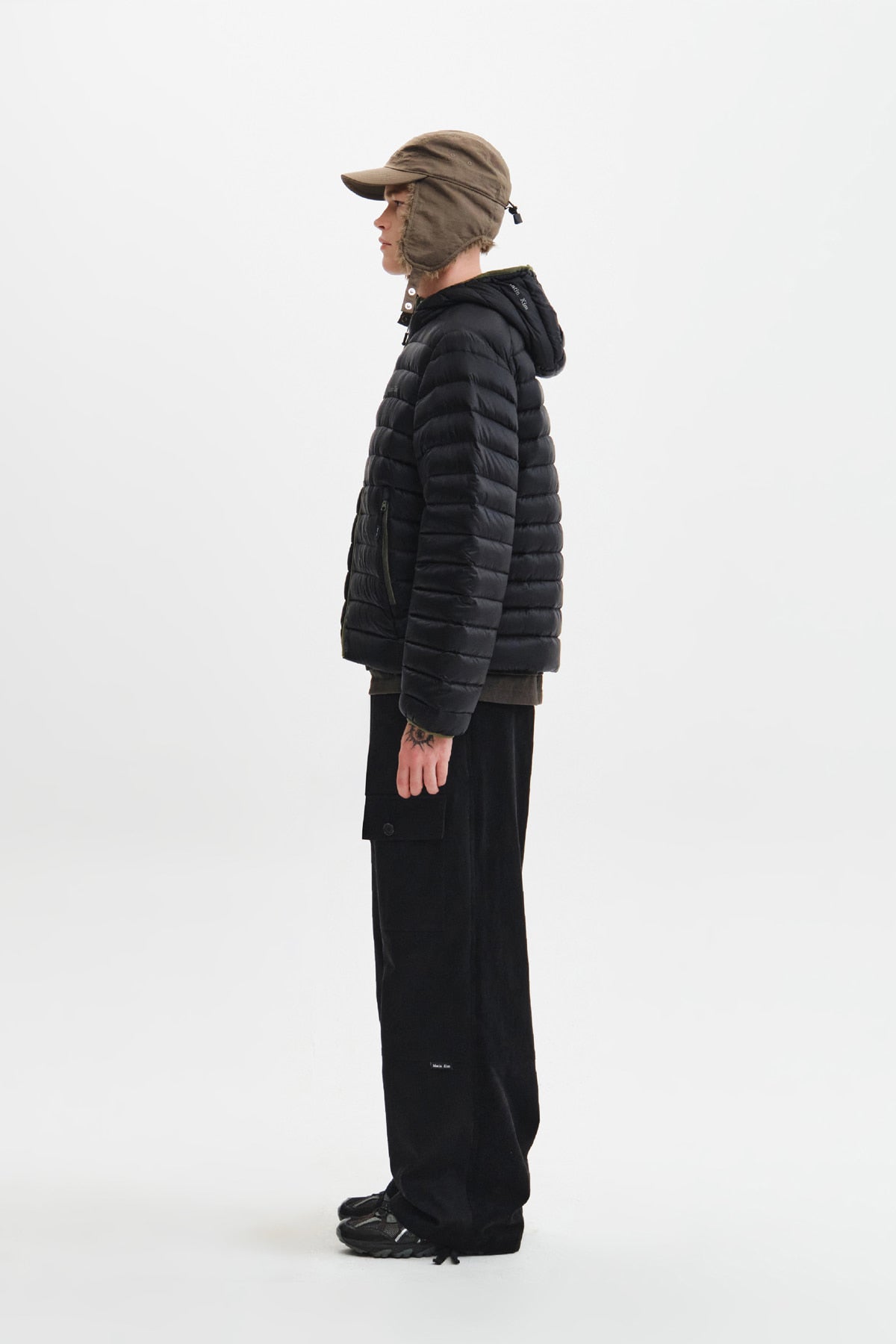 Matin Kim - Contrast Trim Light Down Hoody Jumper (Black) product image 9 | TRAB K-Fashion Australia