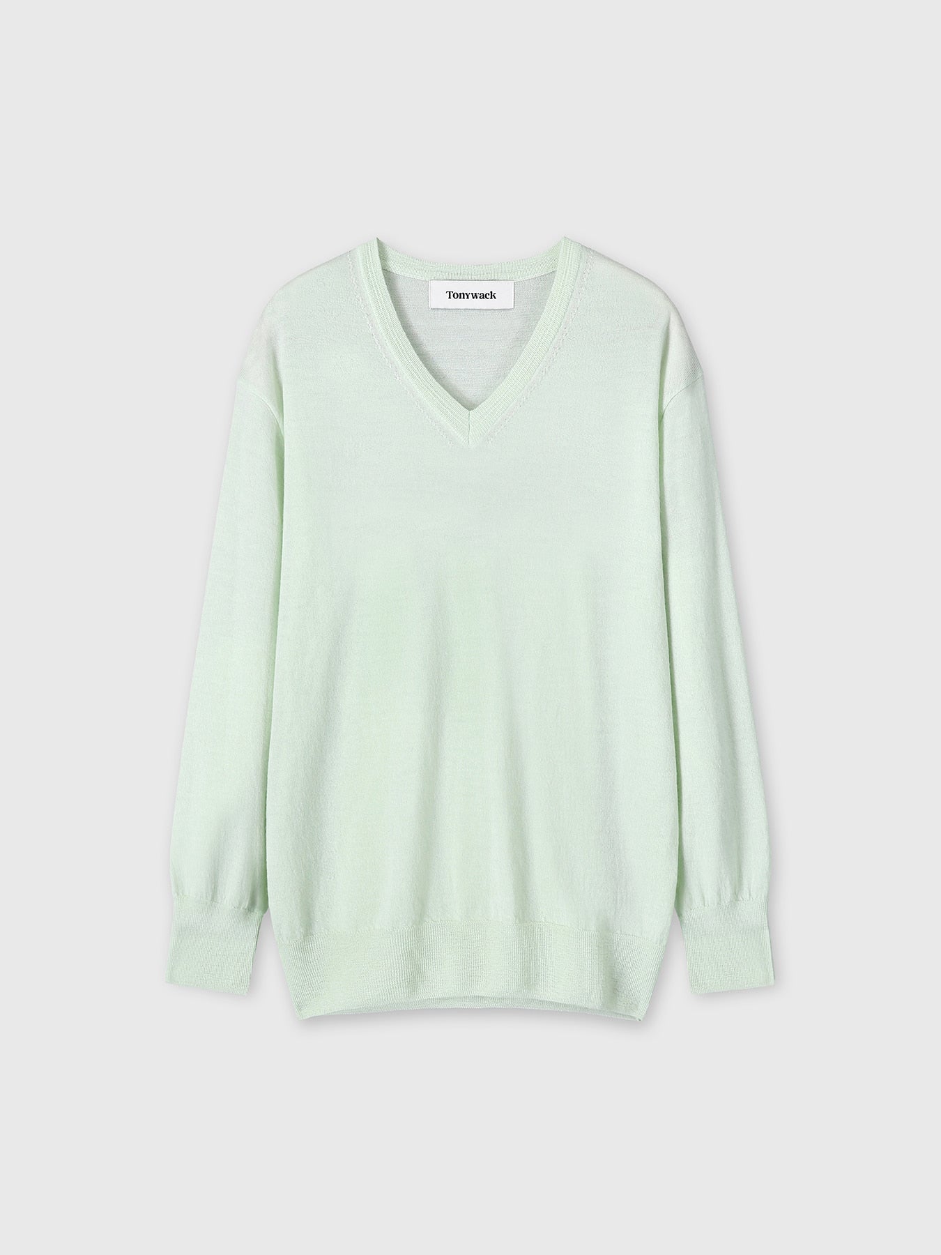 Tonywack - Airy Cashmere V-Neck (Mint) product image 8 | TRAB K-Fashion Australia
