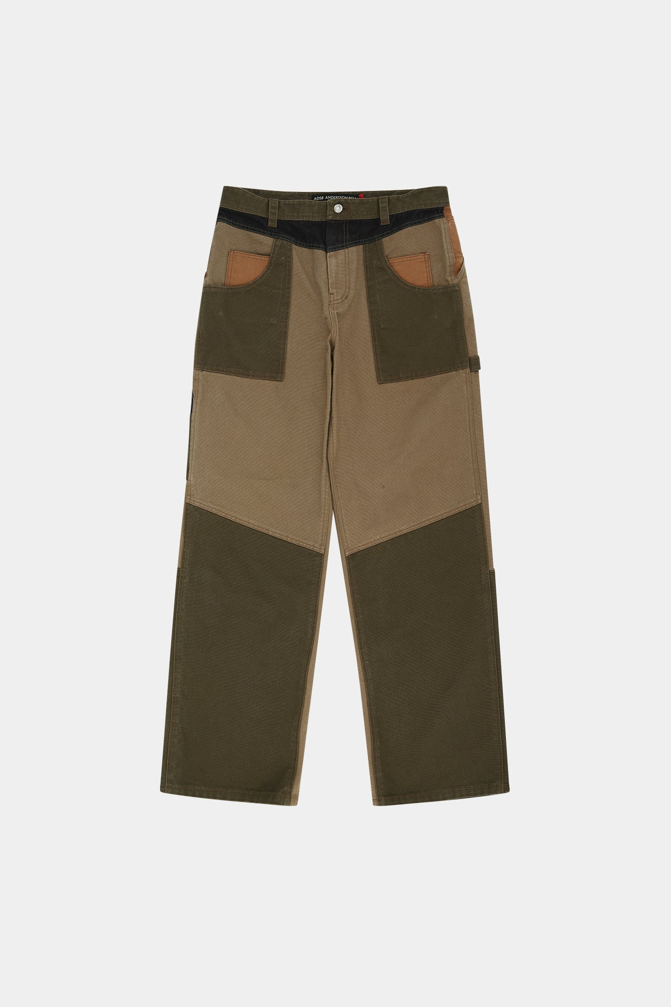 Andersson Bell - Austin Patchwork Washed Wide-Leg Jeans (khaki) (Khaki) product image 12 | TRAB K-Fashion Australia
