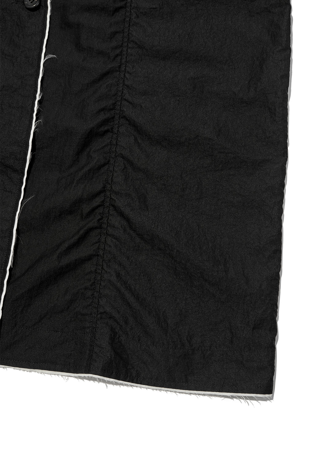 Matin Kim - Back Logo Point Nylon Long Coat (Black) product image 5 | TRAB K-Fashion Australia