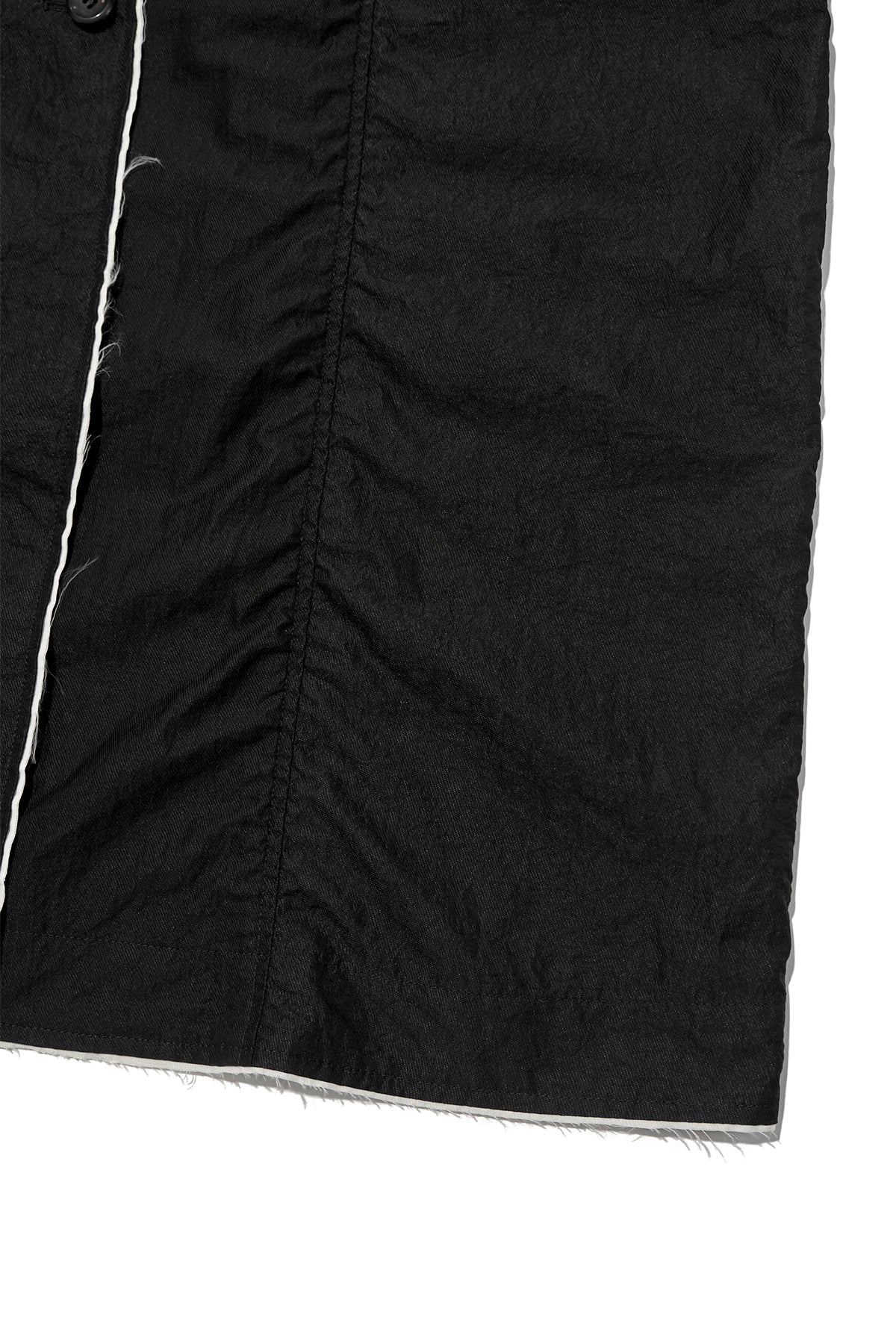 Matin Kim - Back Logo Point Nylon Long Coat (Black) product image 5 | TRAB K-Fashion Australia