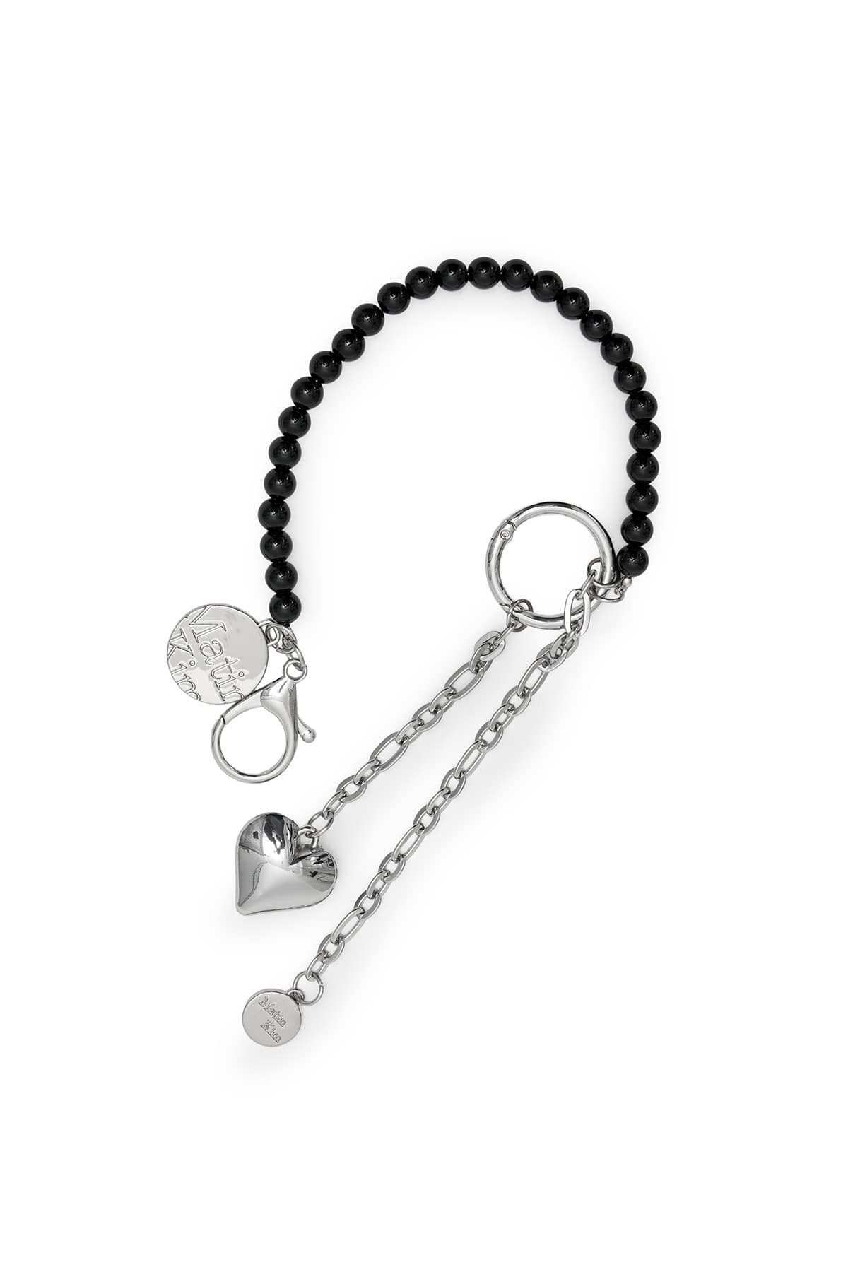Matin Kim - Matin Heart Charm Keyring (Black) product image 5 | TRAB K-Fashion Australia