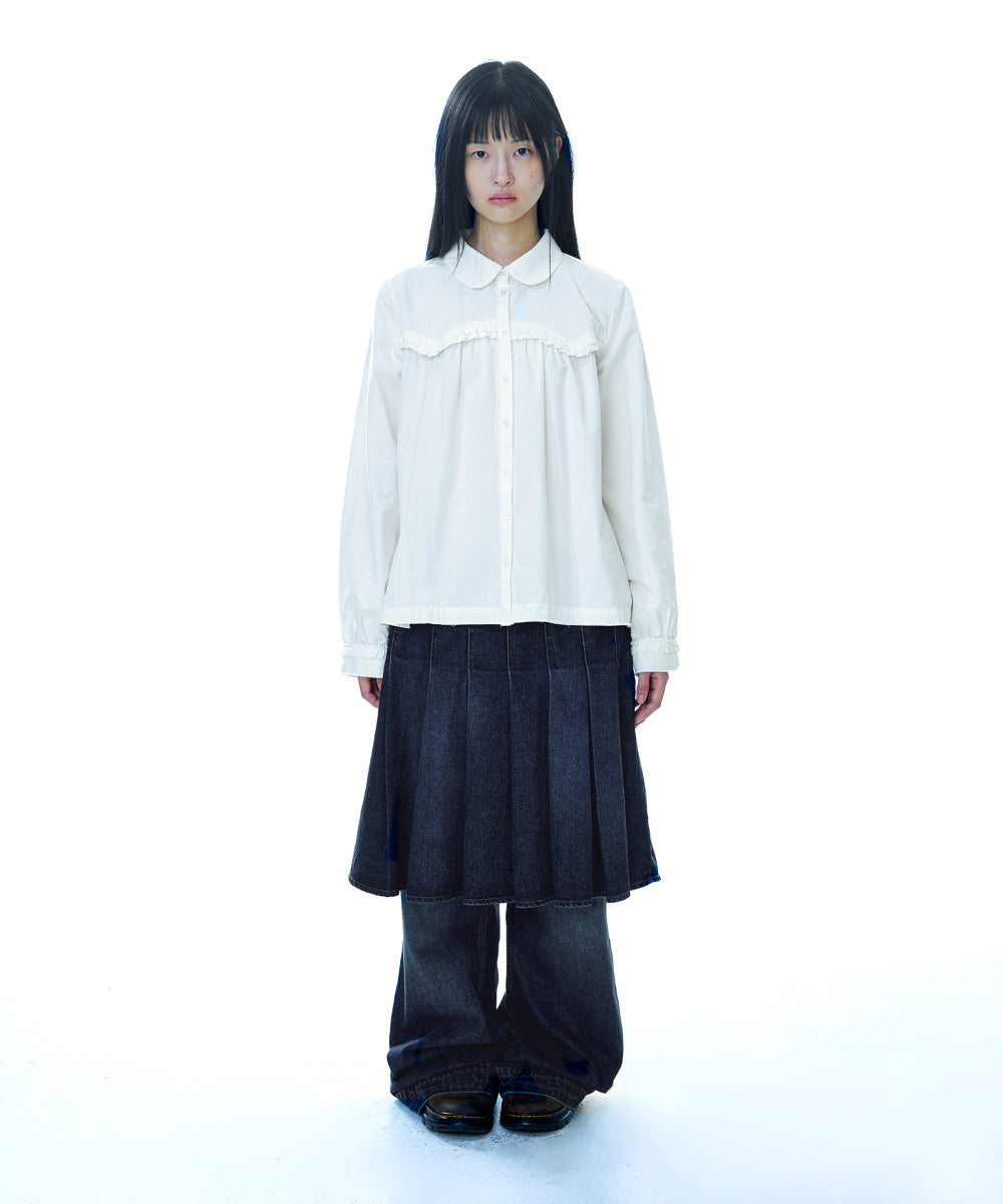 Coyseio - Rough Cut Frill Shirt (Ivory) product image 18 | TRAB K-Fashion Australia
