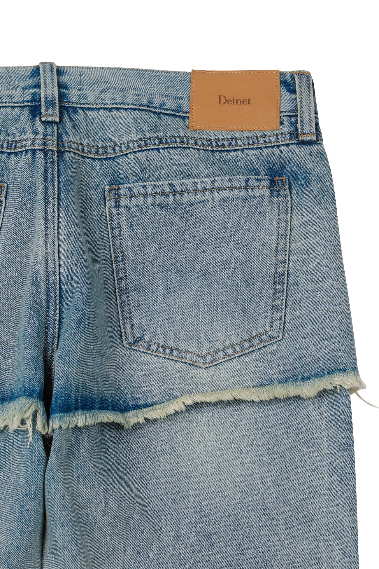 Deinet - Layered Semi Bootscut Denim Pants (Light Blue) product image 15 | TRAB K-Fashion Australia