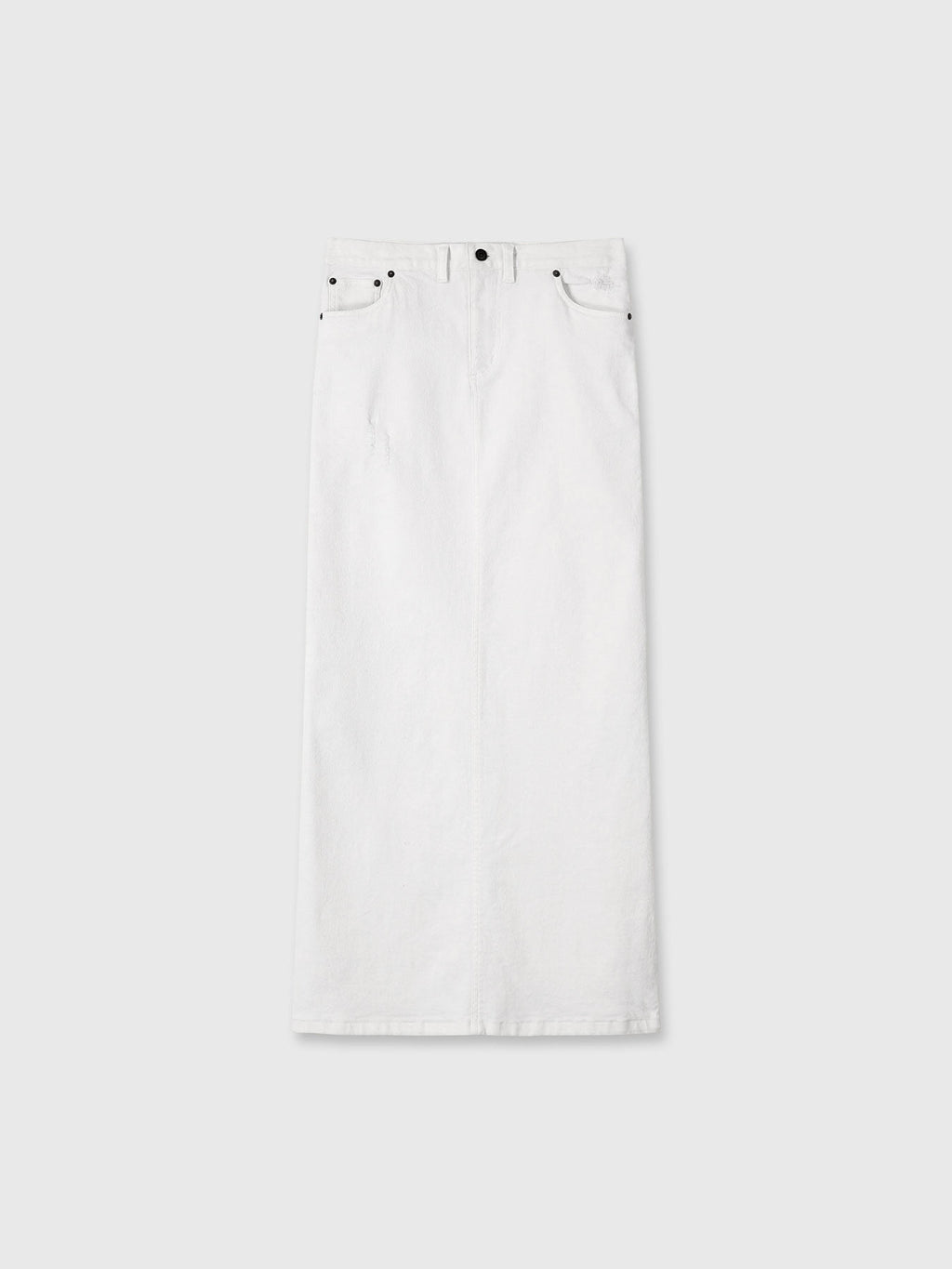 Tonywack - White Slim Fit Denim Maxi Skirt (Off White) product image 8 | TRAB K-Fashion Australia