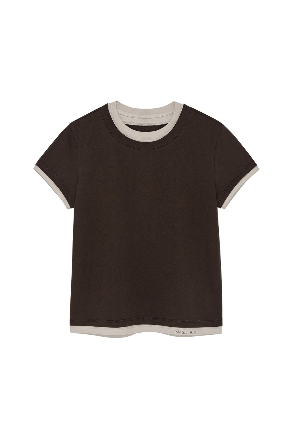 Matin Kim - Color Point Layered Top (Brown) product image 1 | TRAB K-Fashion Australia