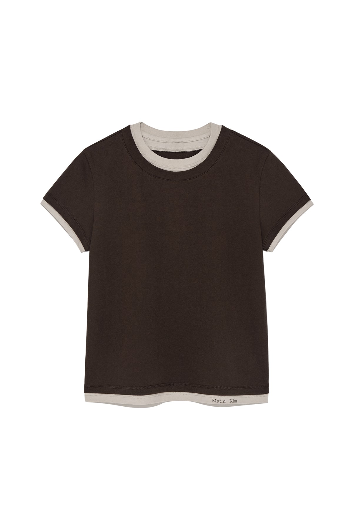 Matin Kim - Color Point Layered Top (Brown) product image 1 | TRAB K-Fashion Australia
